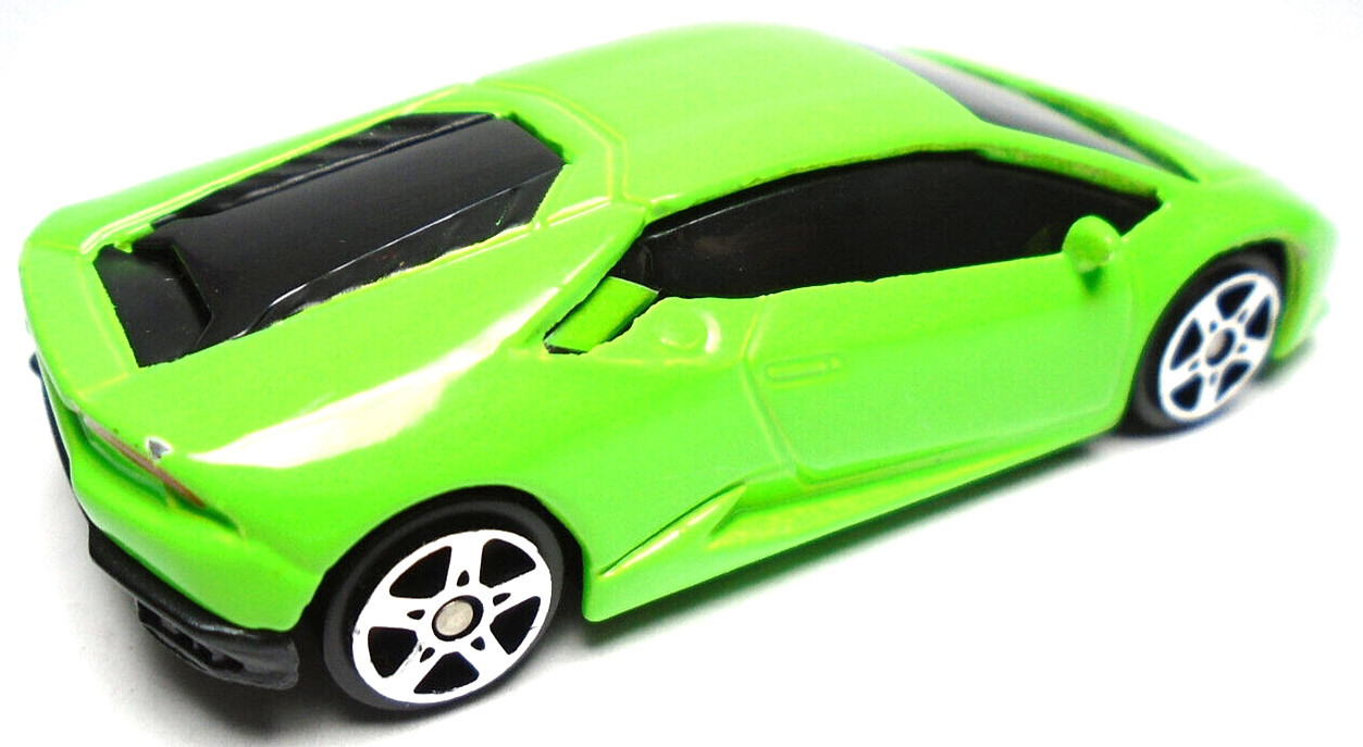 MAISTO LAMBORGHINI HURACAN LP 610-4 GREEN 1:64 DIECAST 3″ CAR WITH SILVER RIMS