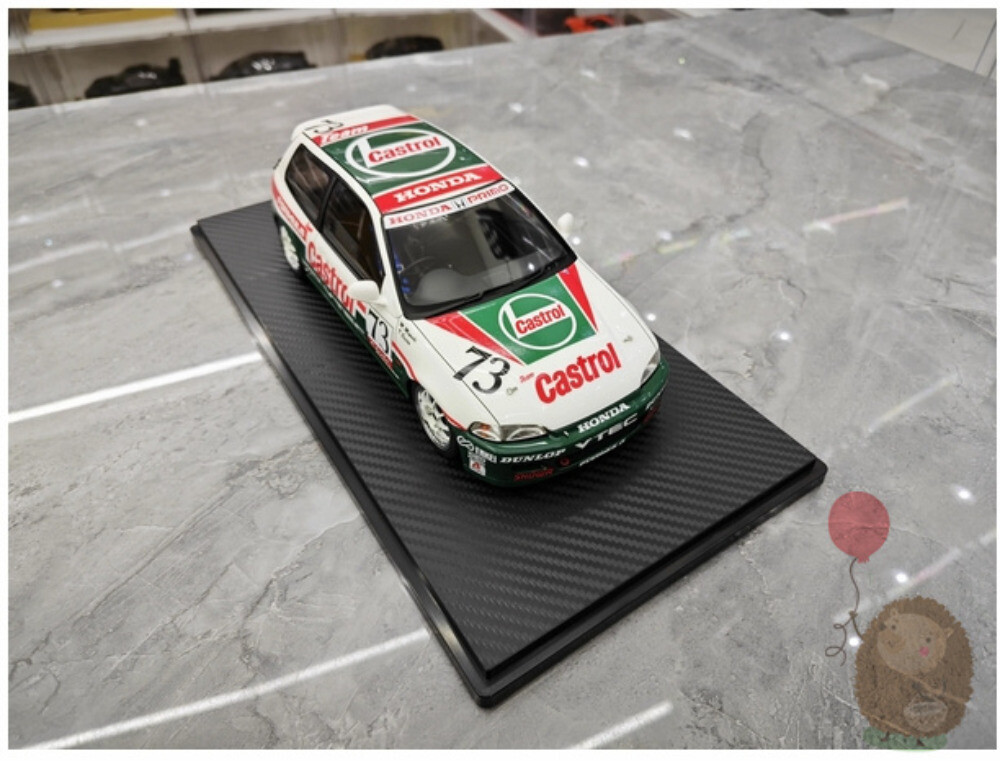 IG 1/18 Honda CIVIC EG6 #73 Resin model Diecast Model Car Simulation Boys Gifts