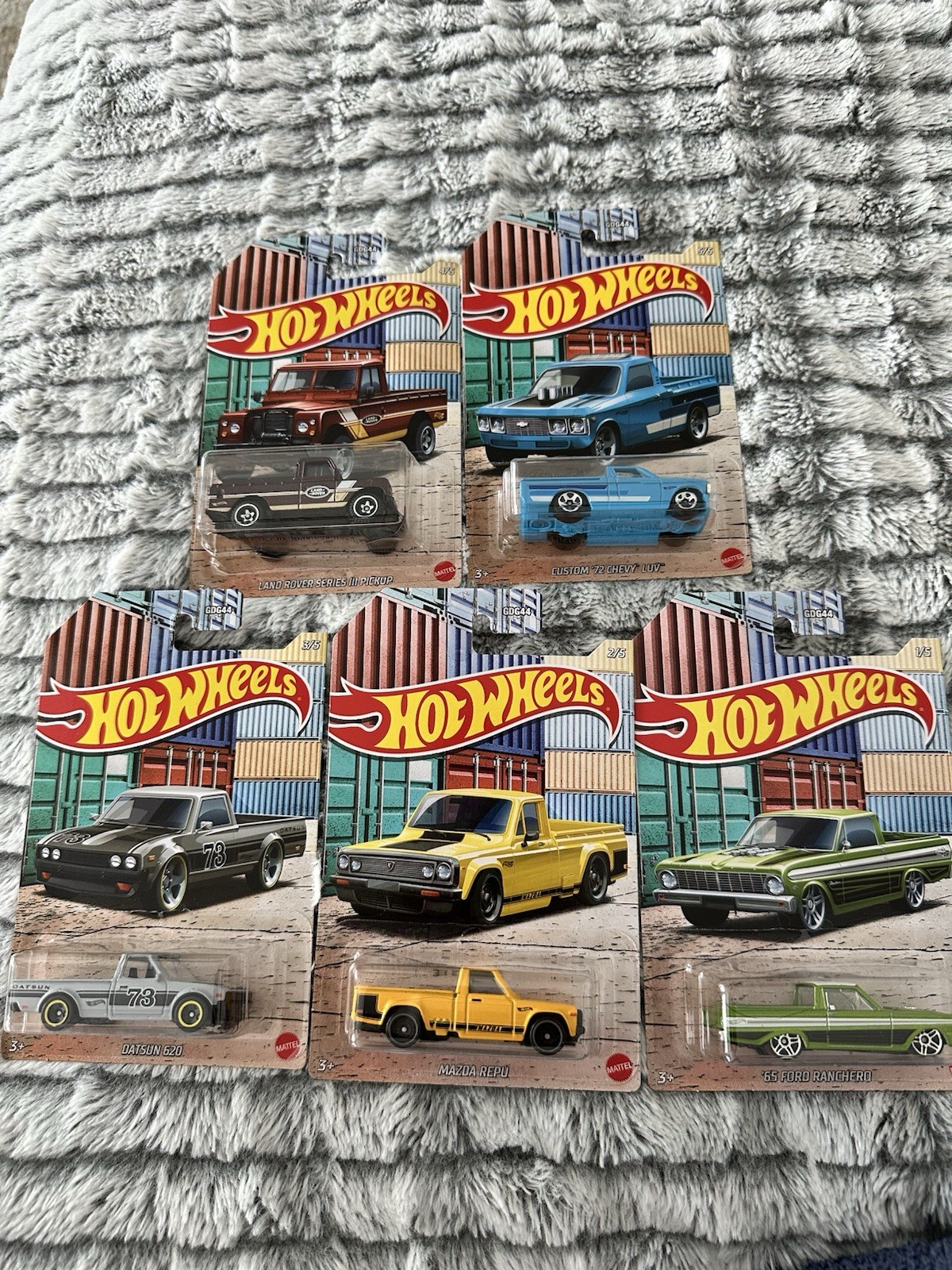 Hot Wheels 2021 Truck Series Walmart Exclusive Set Of 5 Datsun Mazda Repu Rover