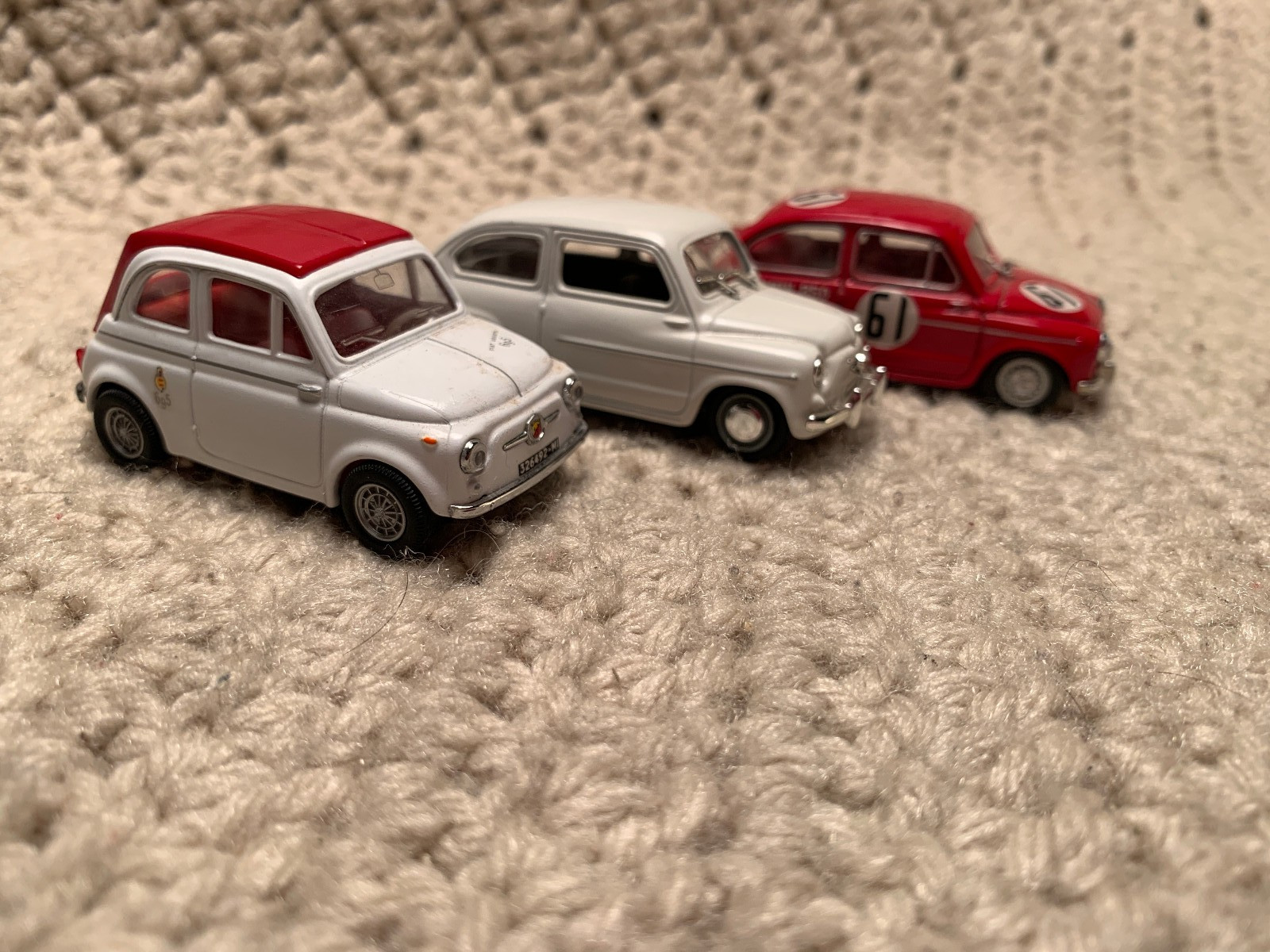 Lot Of 3 Classic 1/43 Fiat Abarth Micro Sports Competition Cars Viva Italiano