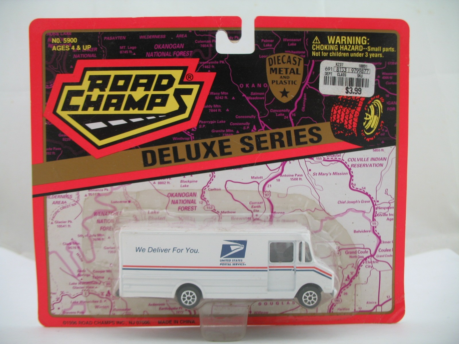 Road Champs Model 5900: USPS United States Postal Service Van Truck, MOC