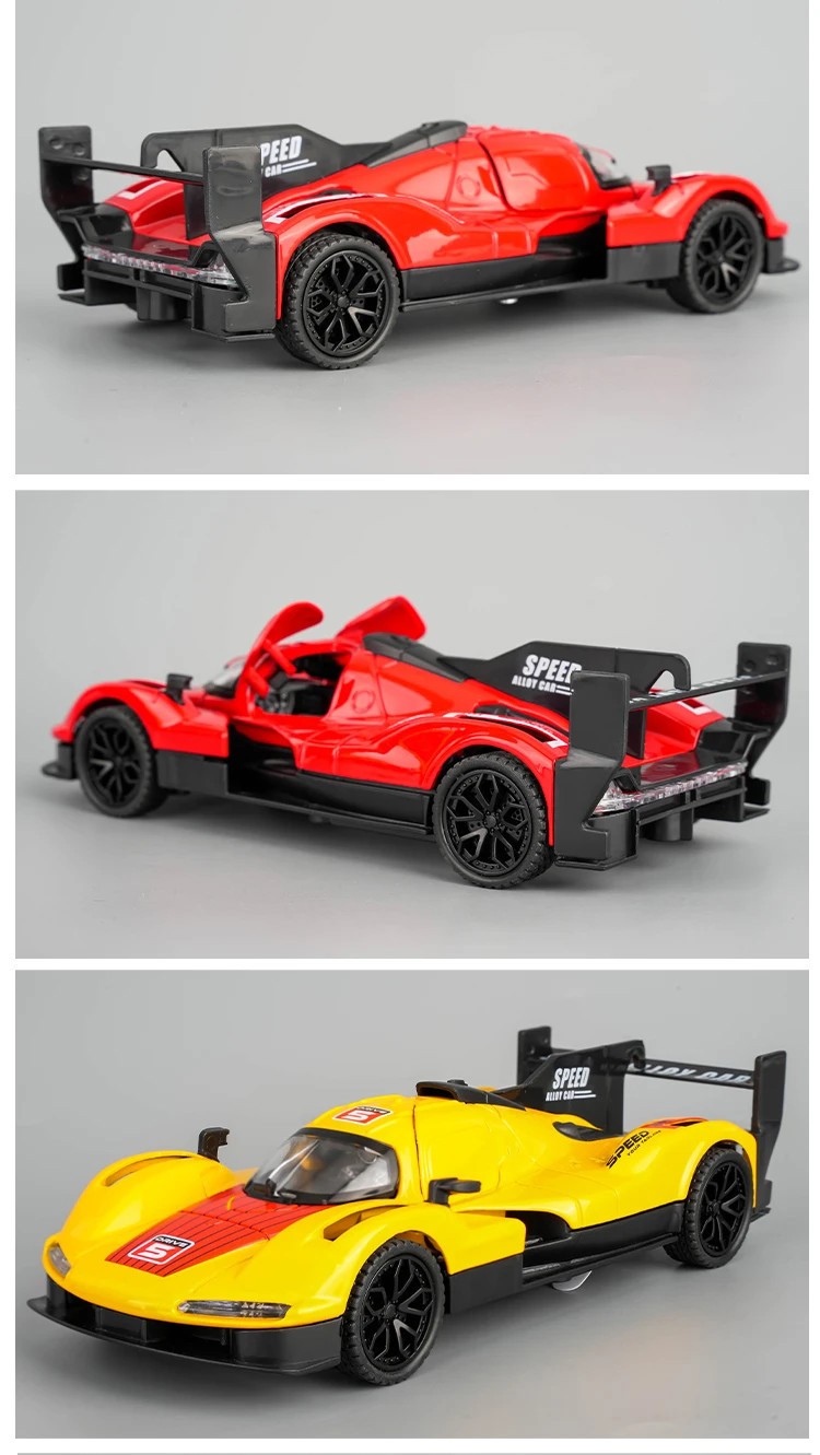 1:32 Porsche 963 alloy racing car model simulation sound and light suitable
