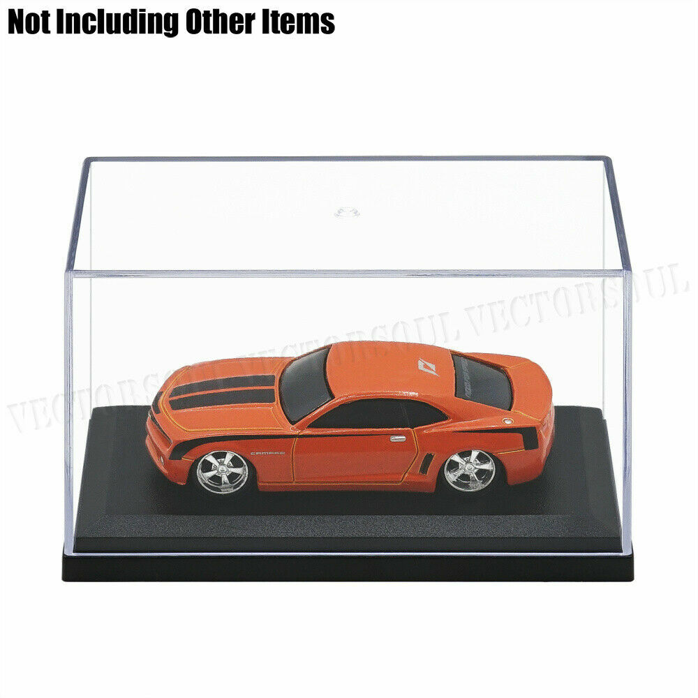 Small Clear UV Acrylic Plastic Display Box Case Dustproof Protection Toy Decor