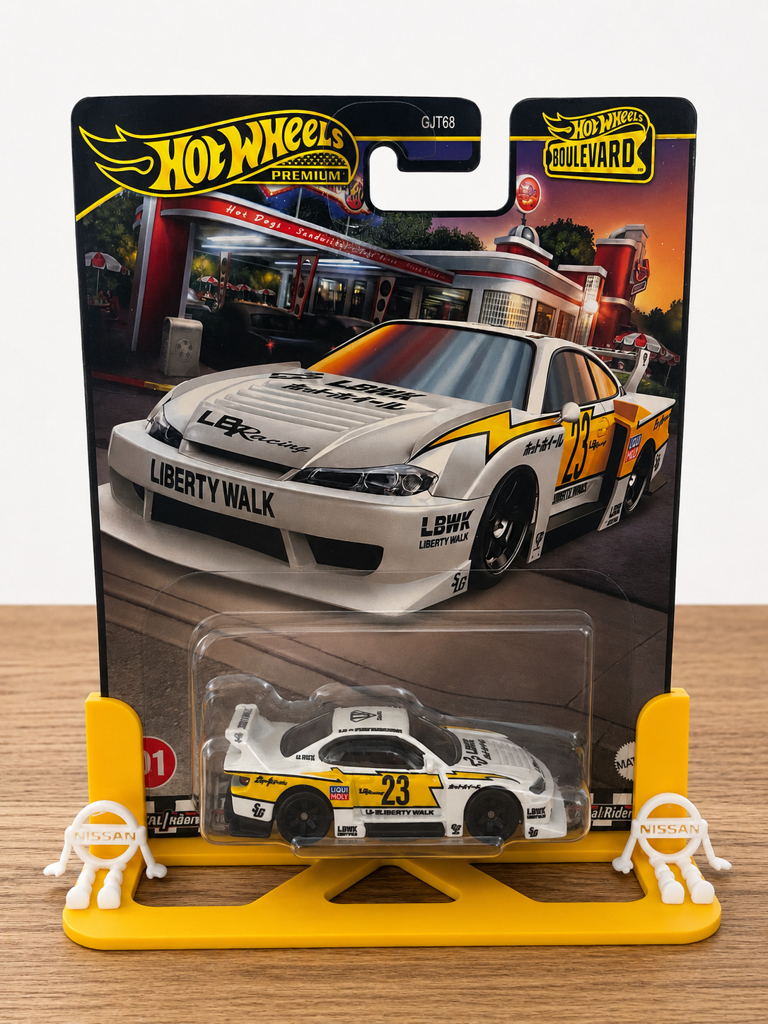 (STAND ONLY) Hot Wheels Premium Stand with Custom Nissan Logo
