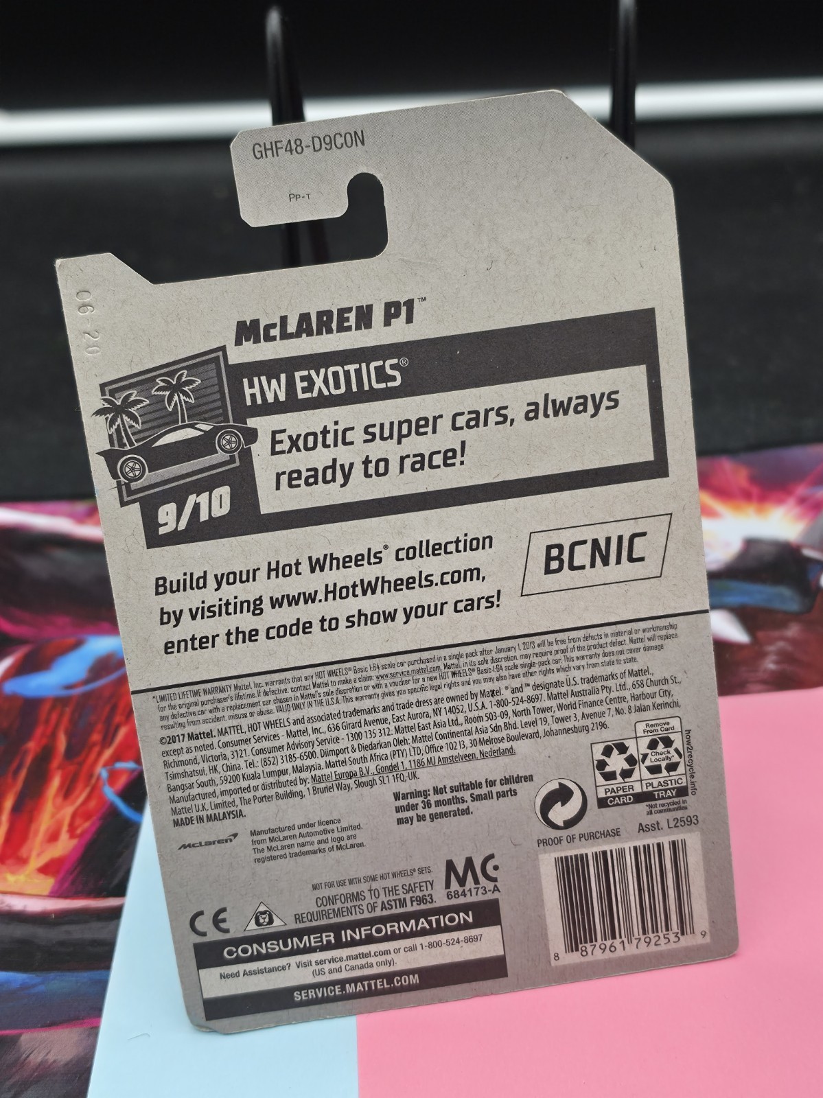 Hot Wheels HW Exotics McLaren P1 Black 1:64 Diecast Version 3