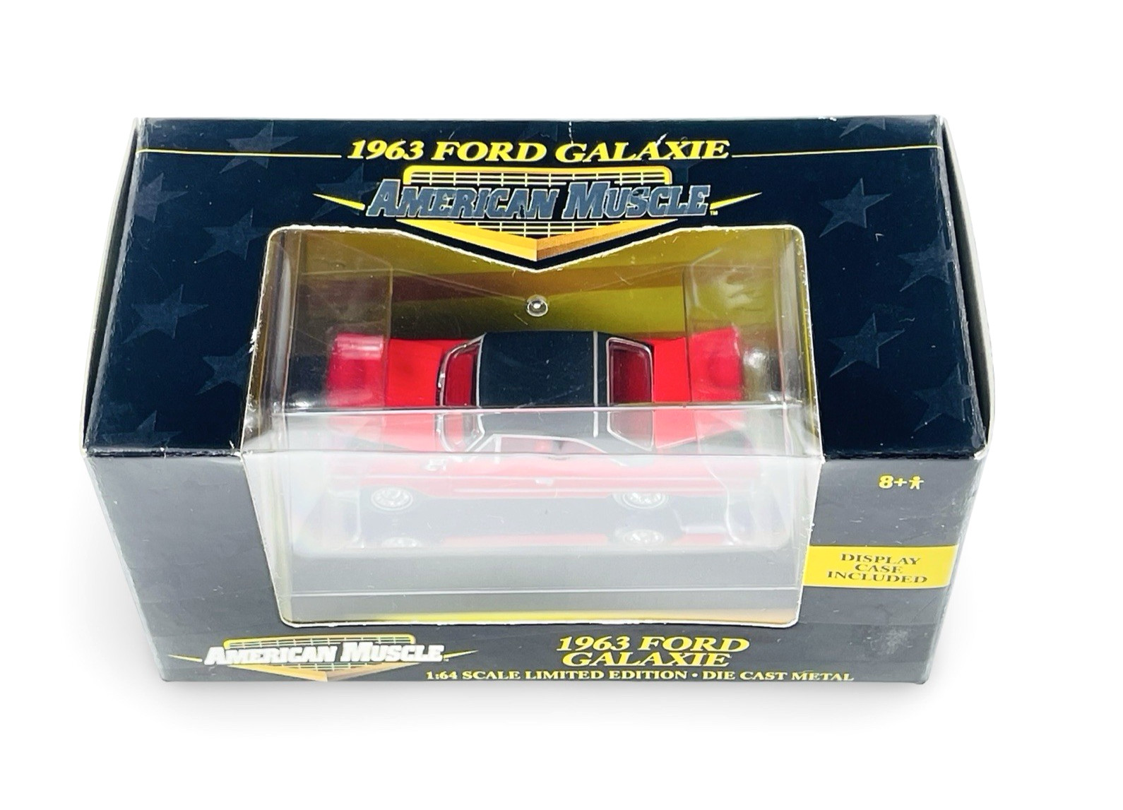 #32653 Ertl Red 1963 Ford Galaxie ~ 2001 1:64 Black Box Diecast