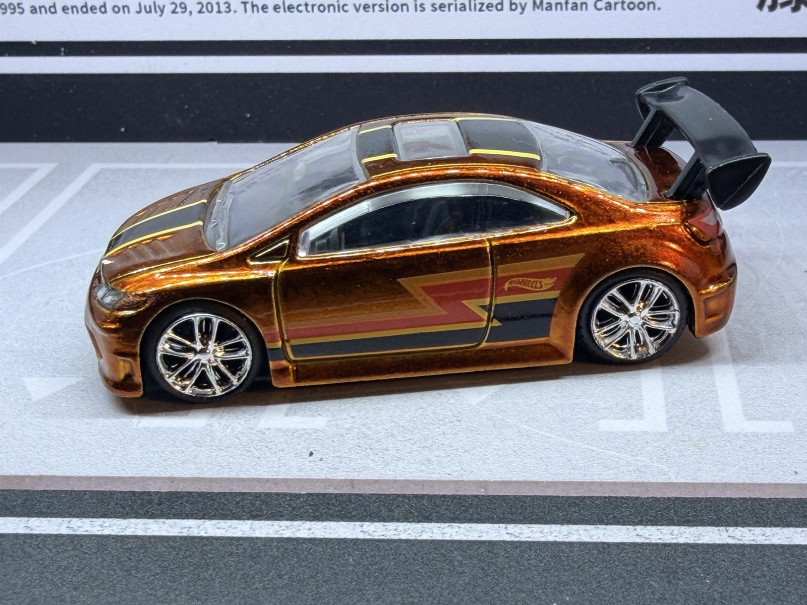 CUSTOM Orange 2006 Honda Civic Si • Real Riders 2025 Hot Wheels wheel swap