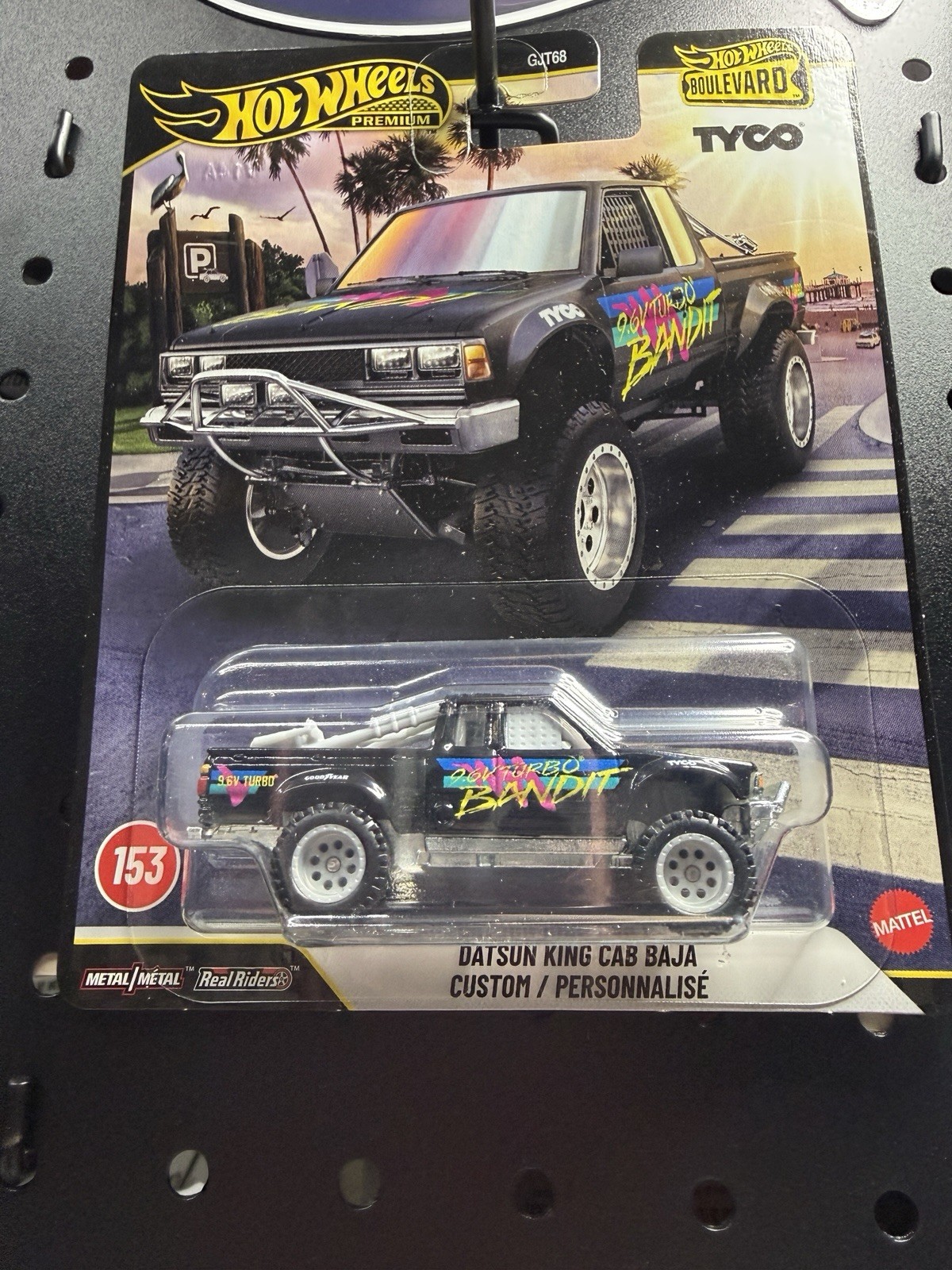 💥Hot Wheels Boulevard Datsun King Cab Baja Custom Pickup Truck Real Riders 1:64