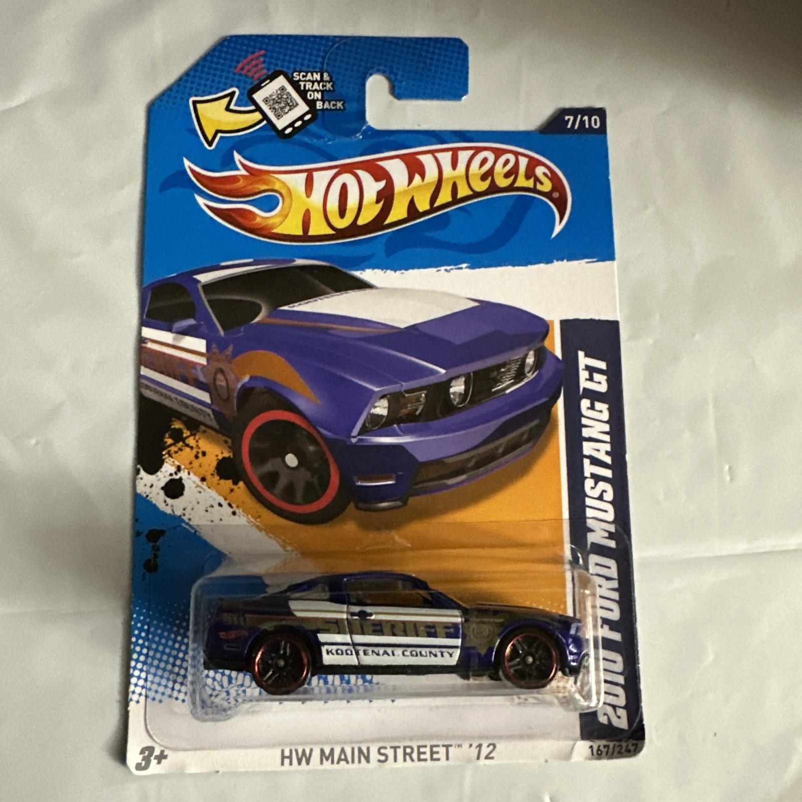 Hot Wheels Main Street ’12 2010 Ford Mustang GT #167 NIB Sheriff Kootenai Co