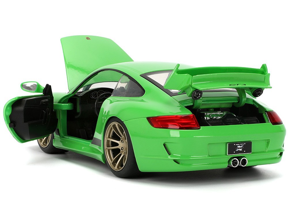 PORSCHE 911 GT3 (997) GREEN “FAST & FURIOUS 25 YEARS” 1/24 DIECAST BY JADA 34919