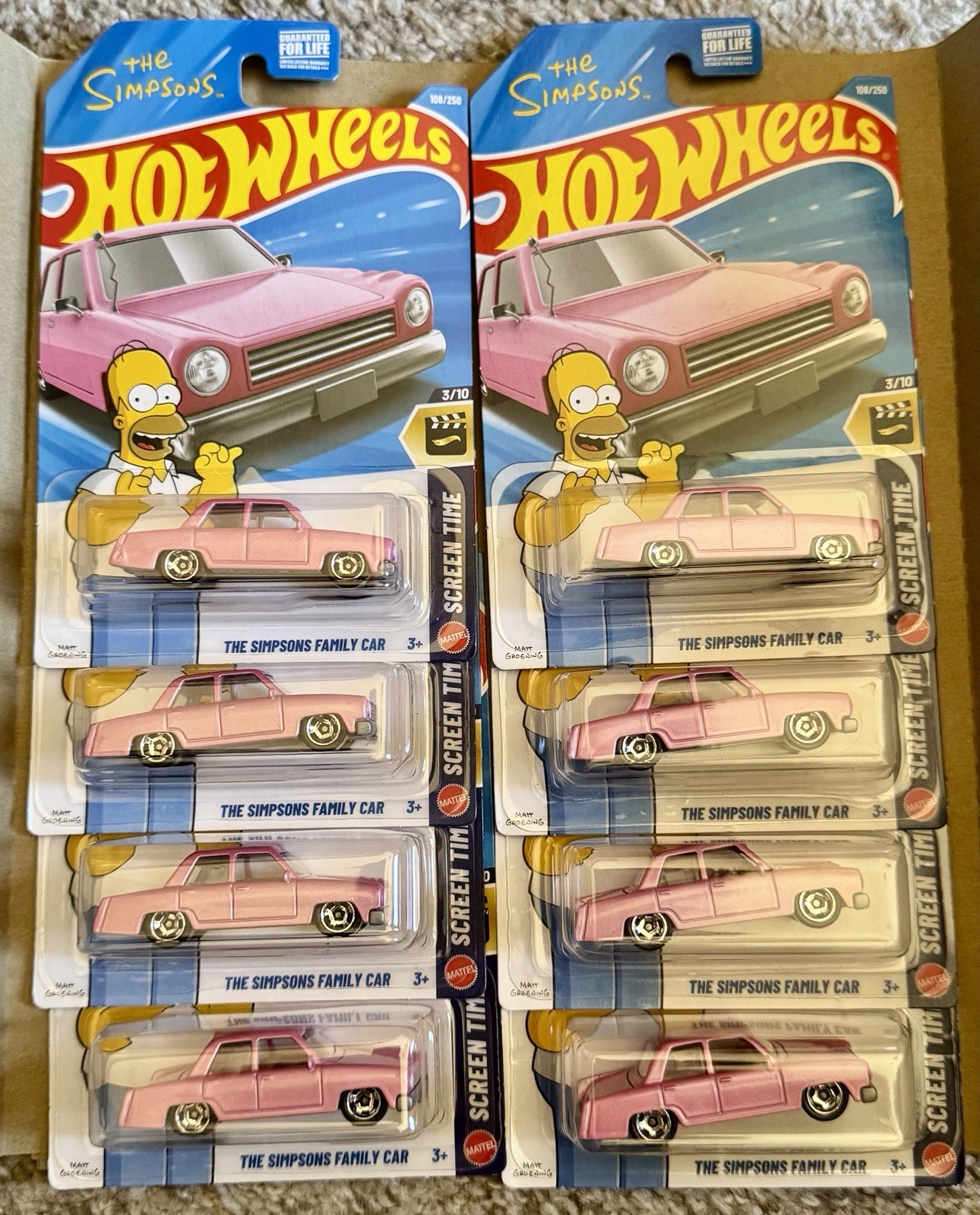 Hot Wheels 2026 The Simpsons Homer Family Car Lot Of 8