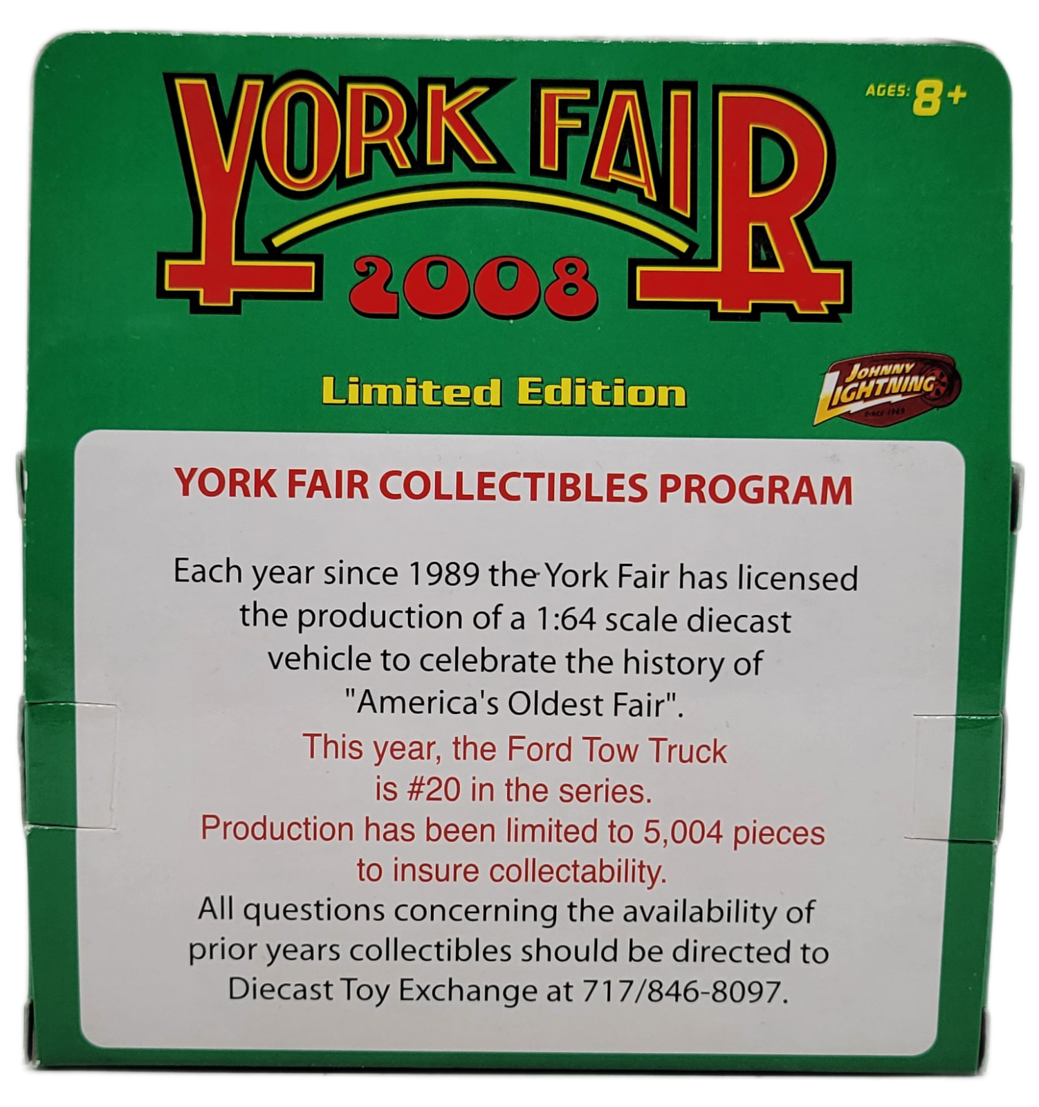 Johnny Lightning 2008 York Fair Ford Tow Truck Limited Edition Diecast