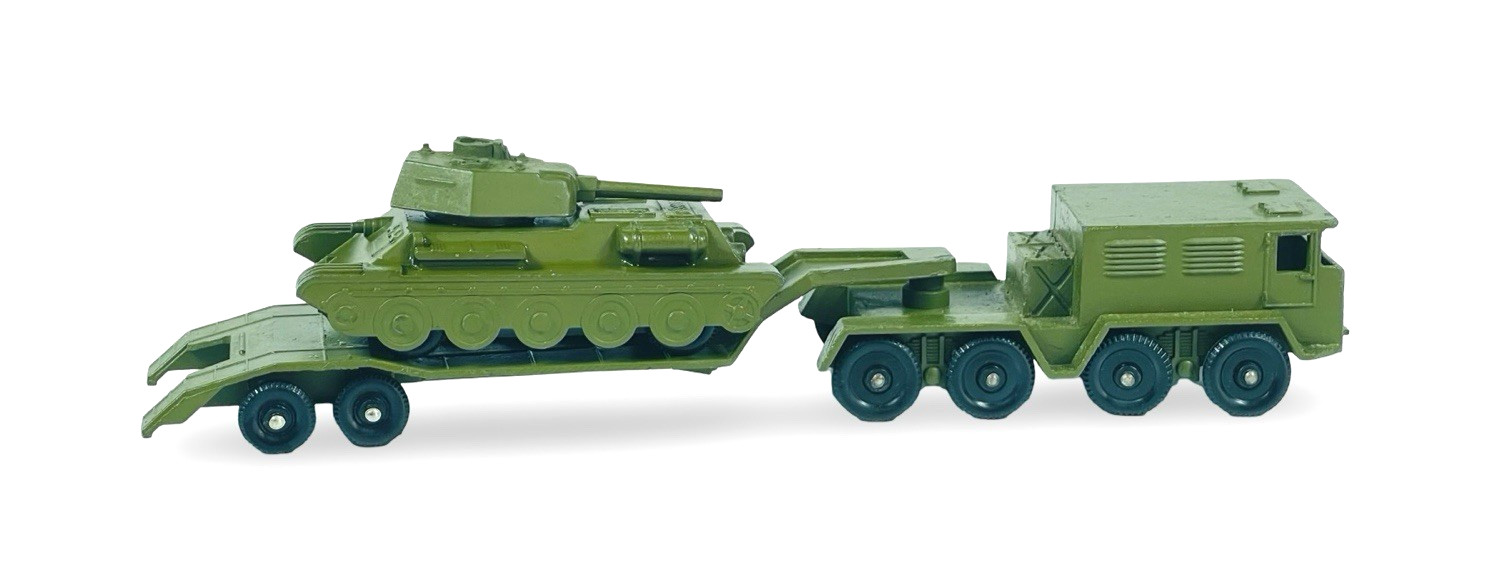 Vintage USSR Tank and Transporter – Loose Diecast 8″ in Length