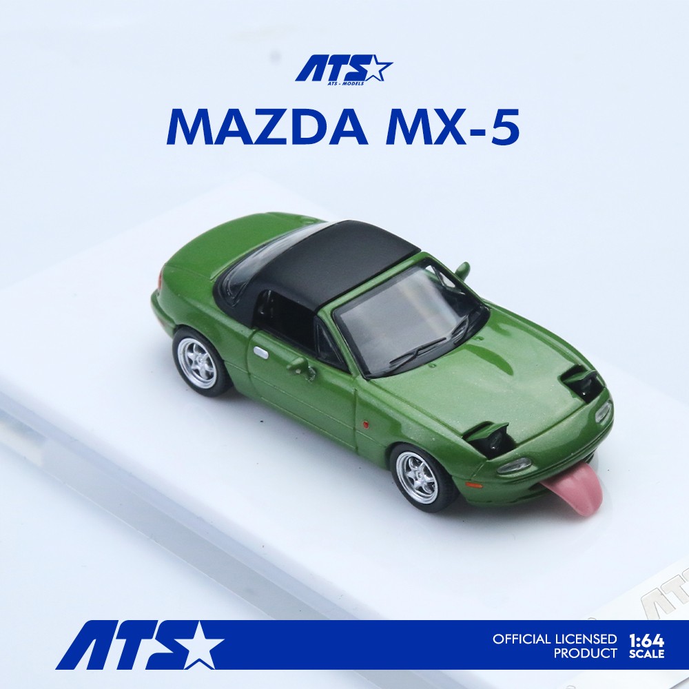 ATS 1:64 Mazda MX5 Miata NA Tongue Out Opened PopUp Lights Diecast Car Variant