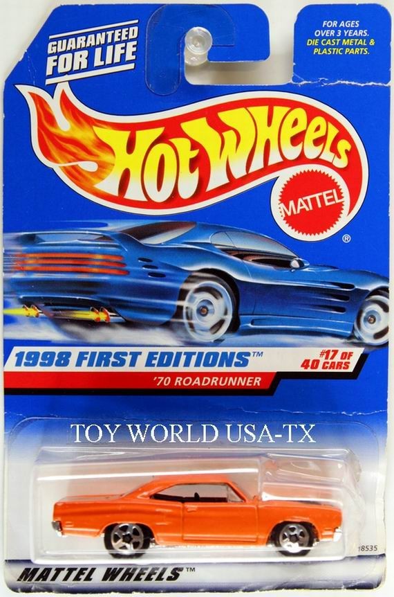 1998 Hot Wheels #661 First Editions ’70 Roadrunner orange