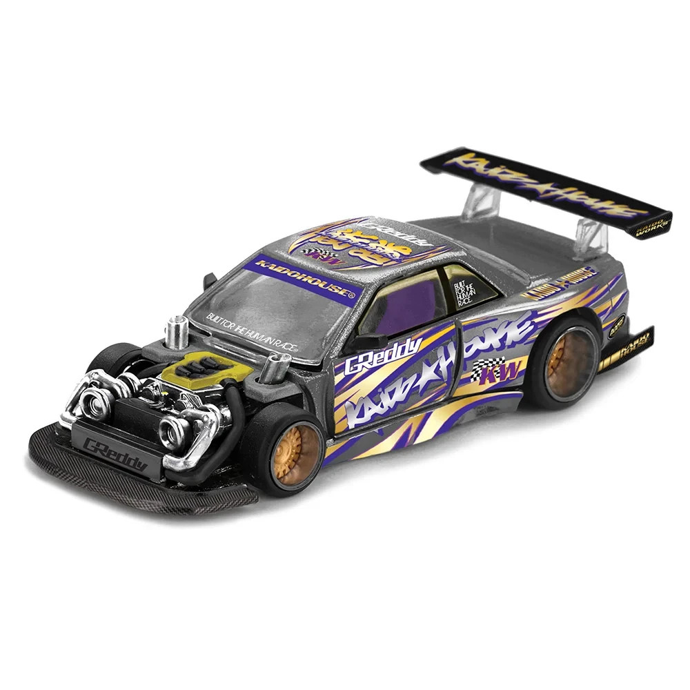 Kaido House x Mini GT 1:64 Nissan Silvia S13-R Kaido Drift V1 Greddy Gray #235