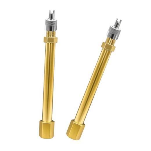 YoRise 2PCS 6 Inch 150 mm Dual Valve Stem Extension, Universal Copper Car 6IN