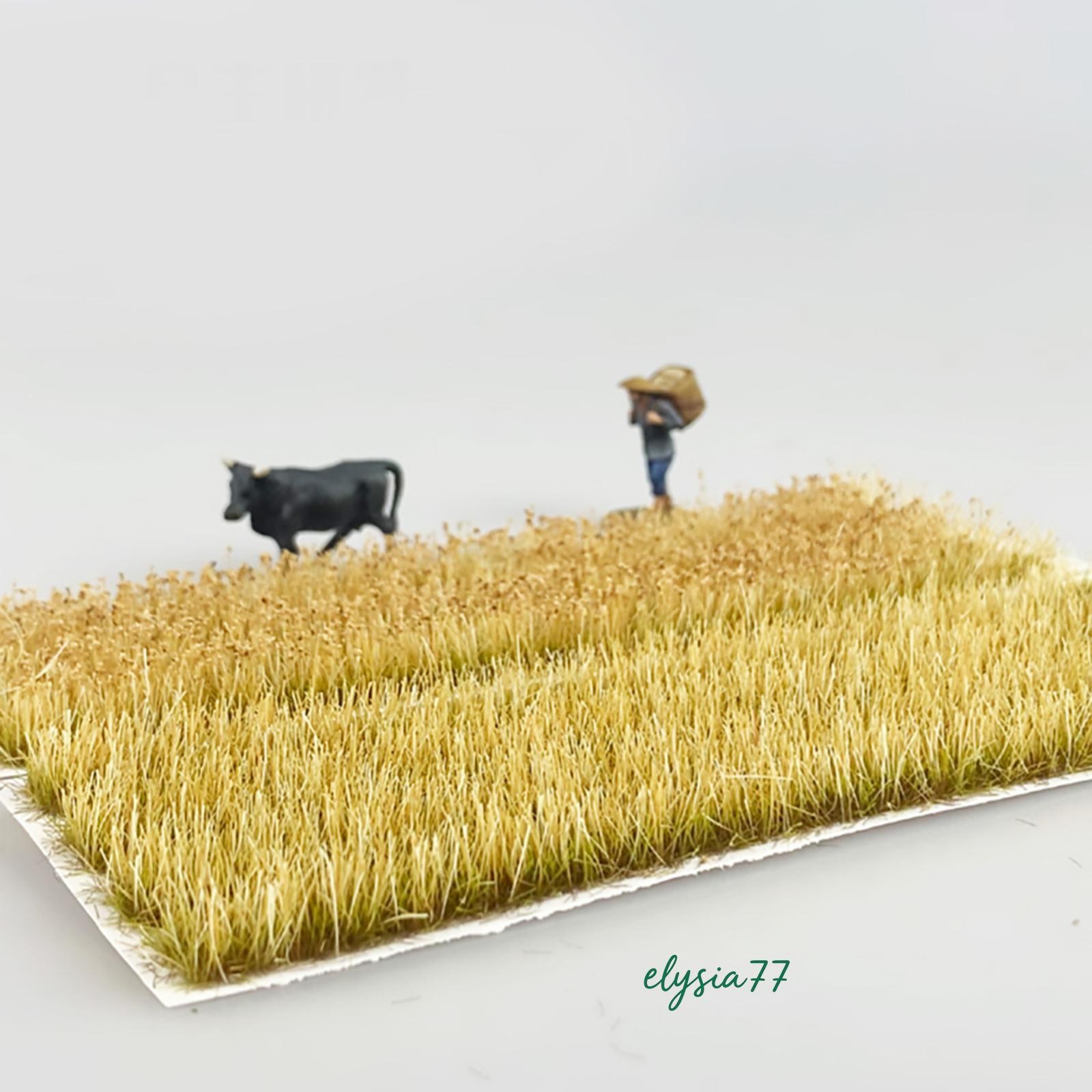 1:72 1:87 Diorama DIY Wheat Field Model Mini Terrain Lawn Landscape Scenery