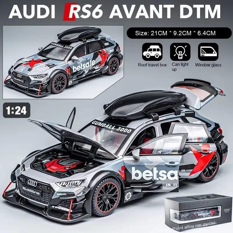 1:24 Audi RS6 Racing Car Diecast Alloy Metal Vehicle Model Collection Gift NEW