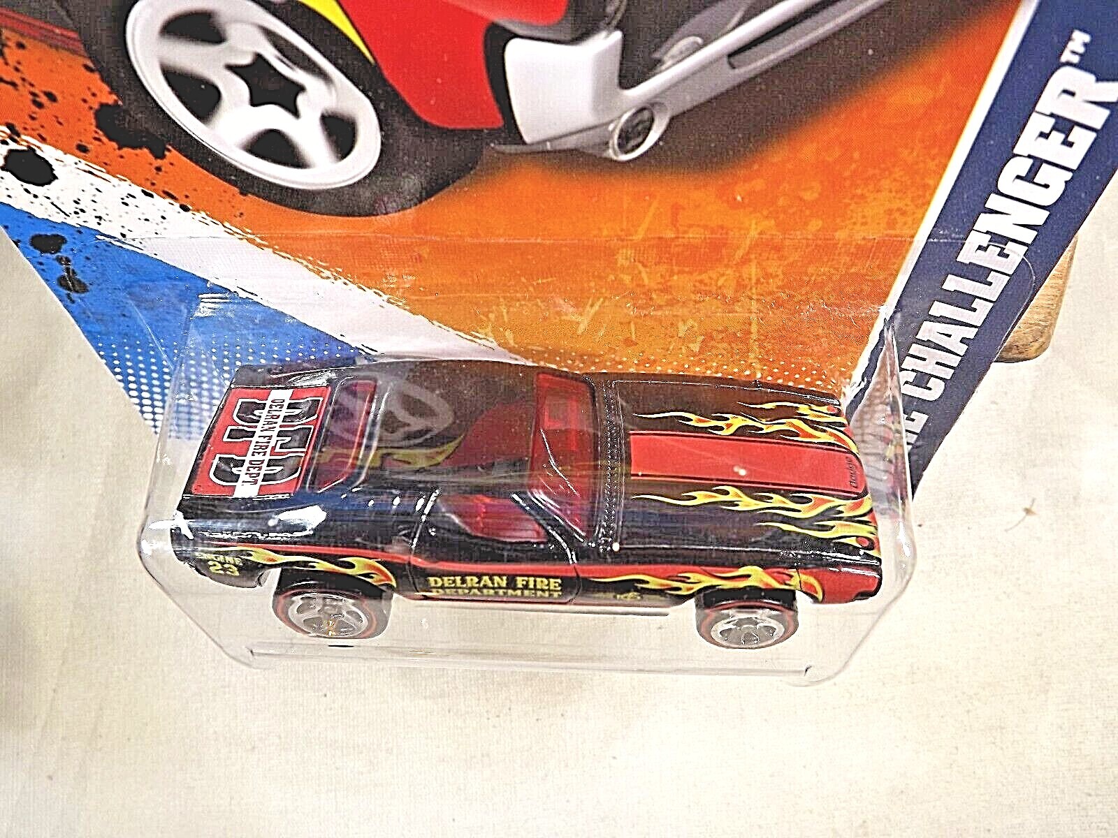 2011 Hot Wheels Walmart Redlines #165 Main Street DIXIE CHALLENGER Black w/RL5s