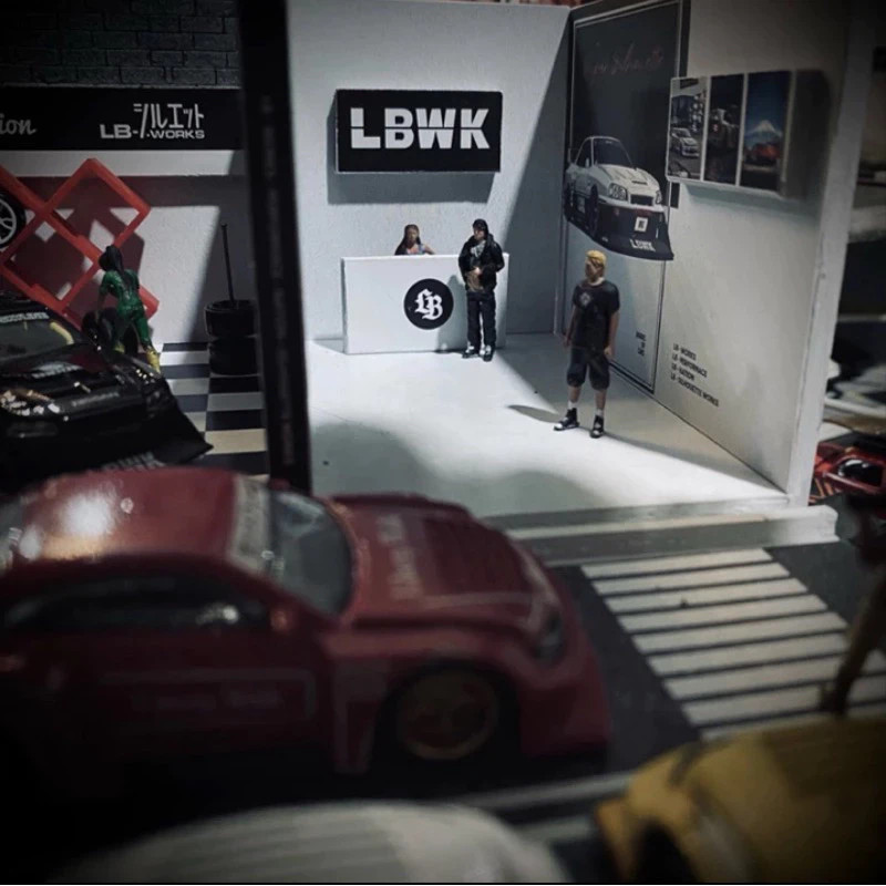 Diorama 1/64 Scale LBWK Parking Garage Models Display with LED Handmade