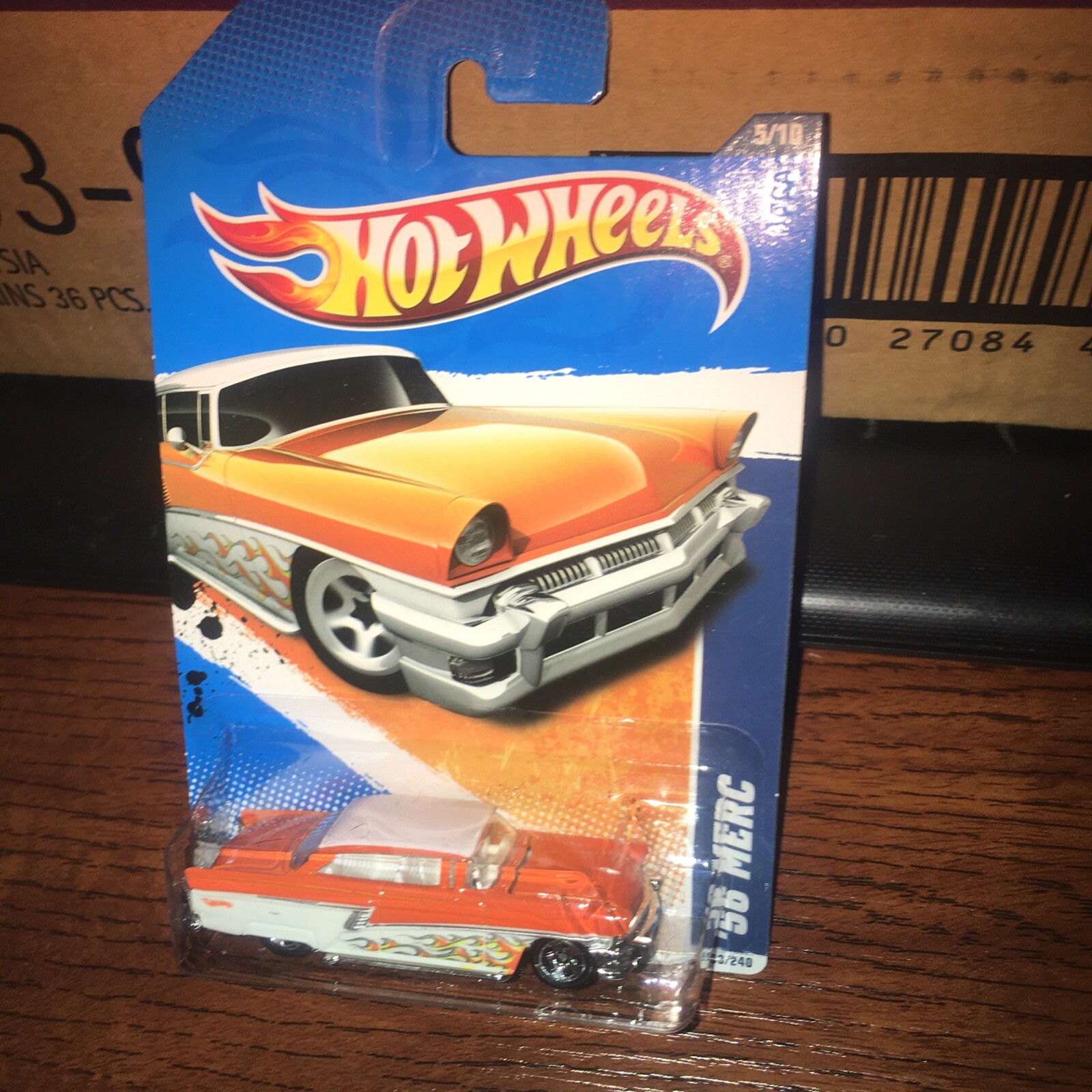 Hot Wheels 1956 ‘56 Merc Mercury Hot Auction Orange Car 1/64 Kmart KDays Color