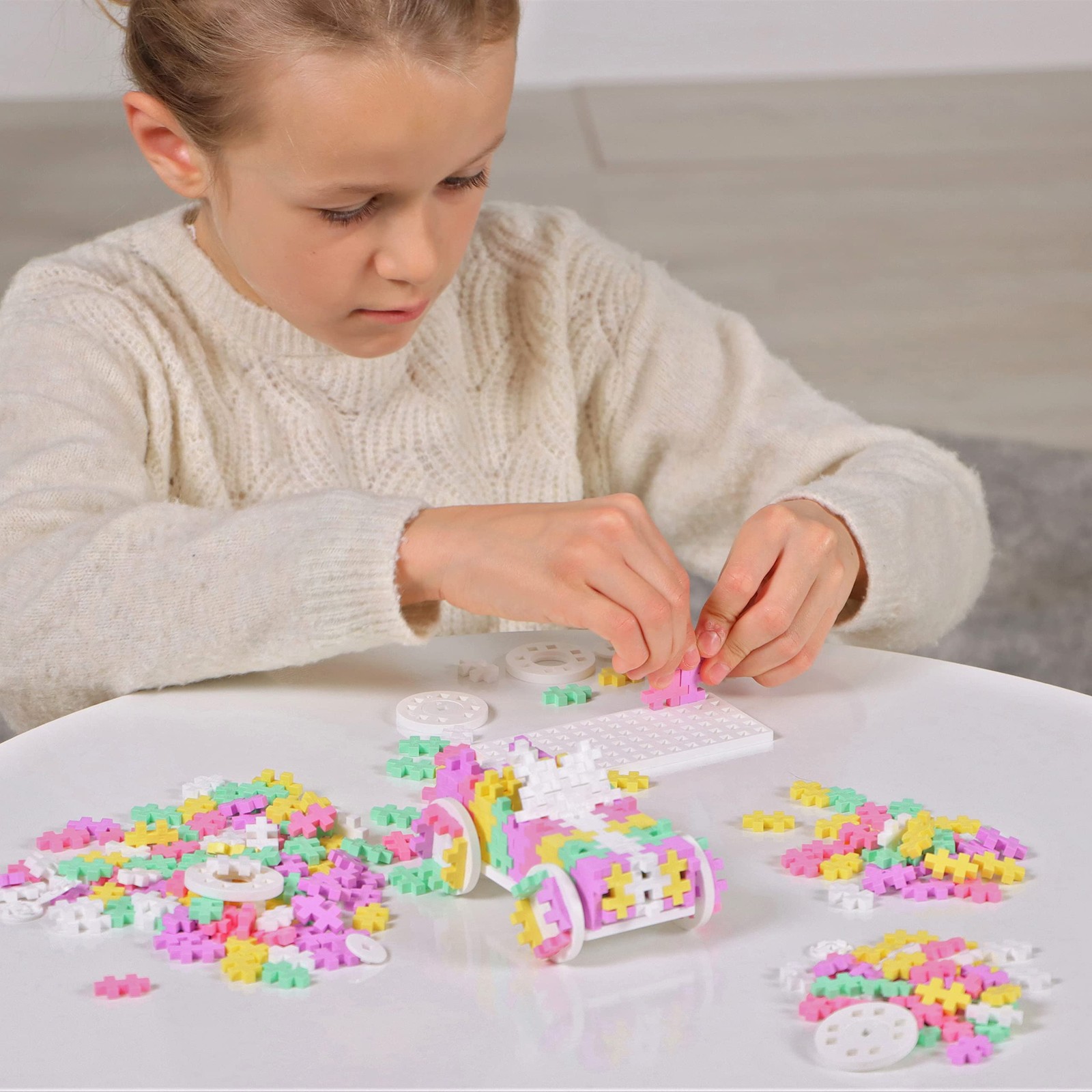 PLUS PLUS Color Cars Tube, Candy – Car Building Kit, 200 Mini Hashtag Blocks …