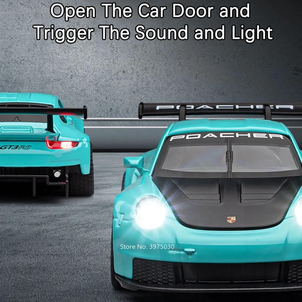 Premium Alloy Gt3 Rs Diecast Model Car – Pull Back, Lights & Opening Doors