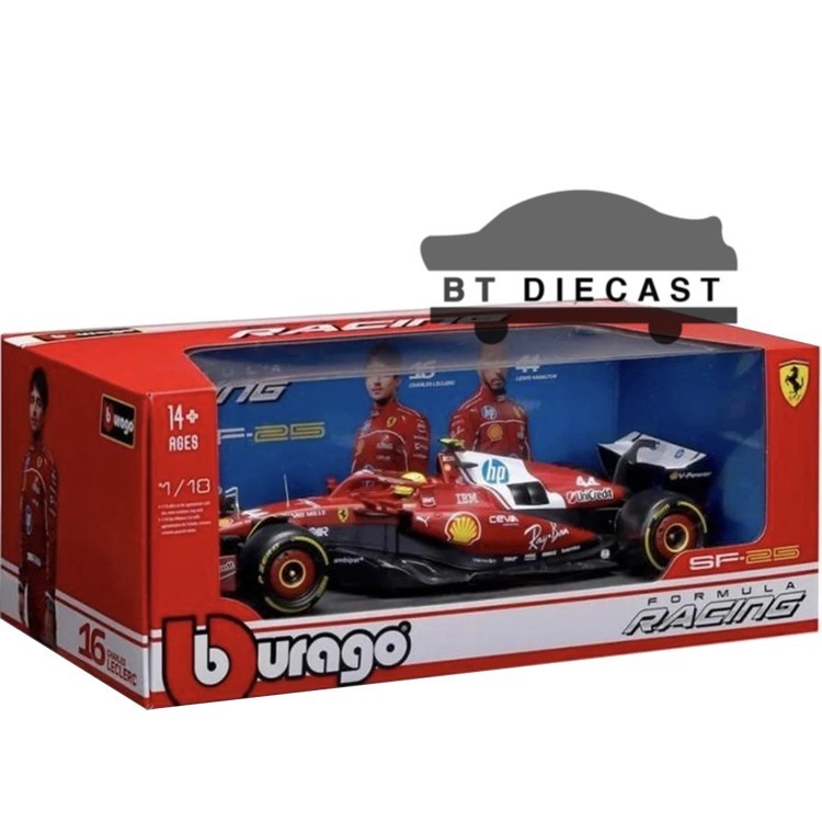 BBURAGO FORMULA F 1 F-1 2025 FERRARI SF-25 1/18 #44 LEWIS HAMILTON 16816 LH