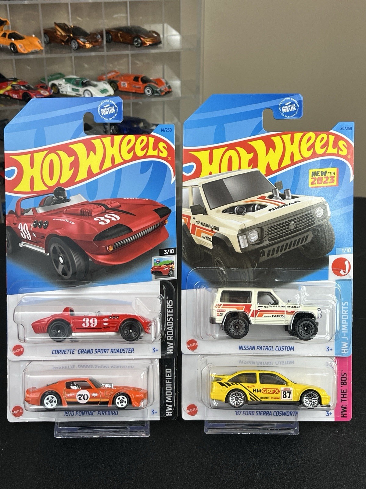 2023 Hot Wheels Kroger Exclusive Set of 4 Corvette, Sierra, Firebird, Patrol