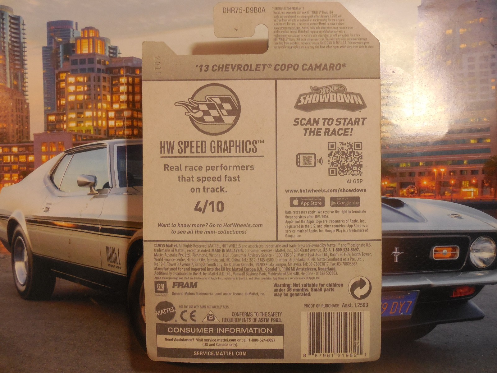 HOT WHEELS ’13 CHEVROLET COPO CAMARO LOT 2 FRAM SPEED GRAPHICS FLYING CUSTOMS BT