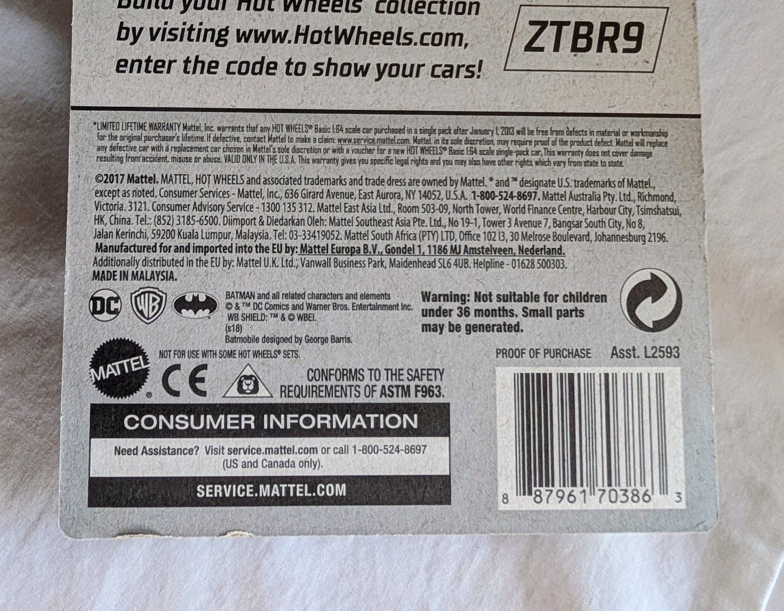Hot Wheels Classic TV Series Batmobile Silver 2019 HW Batman 3/5 118/250 FYB90