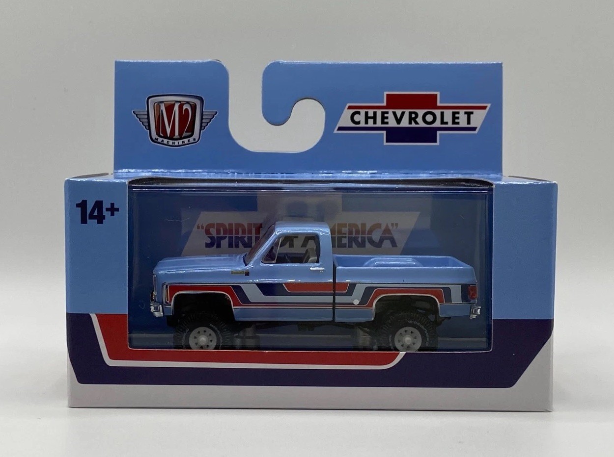 M2 Machines 1976 Chevy K-10 Spirit of 76 4×4 Blue