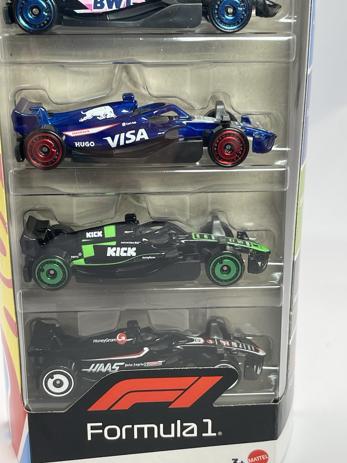 2024 Hot Wheels F1 Formula One 5 Pack McLaren Alpine Visa Red Bull Sauber Haas