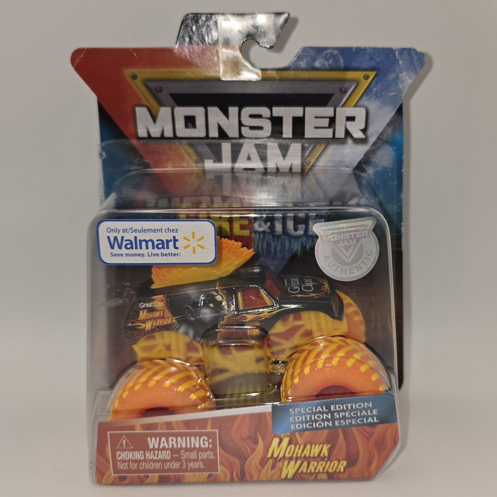 Monster Jam Fire & Ice MOHAWK WARRIOR Walmart Special Edition 1:64 Scale