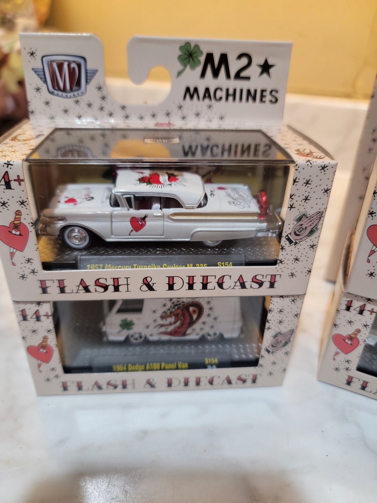 2026 M2 Machines Flash & Diecast S154 w Sleeve Classic Tattooing Full Set of 6