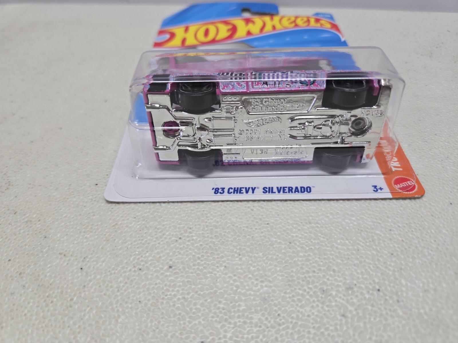 Hot Wheels HW Hot Trucks ’83 Chevy Silverado Black Widow Pink 1:64 Diecast