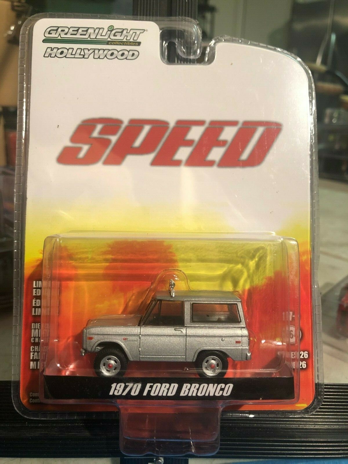 1/64 GREENLIGHT HOLLYWOOD SPEED JACKS 1970 FORD BRONCO SILVER