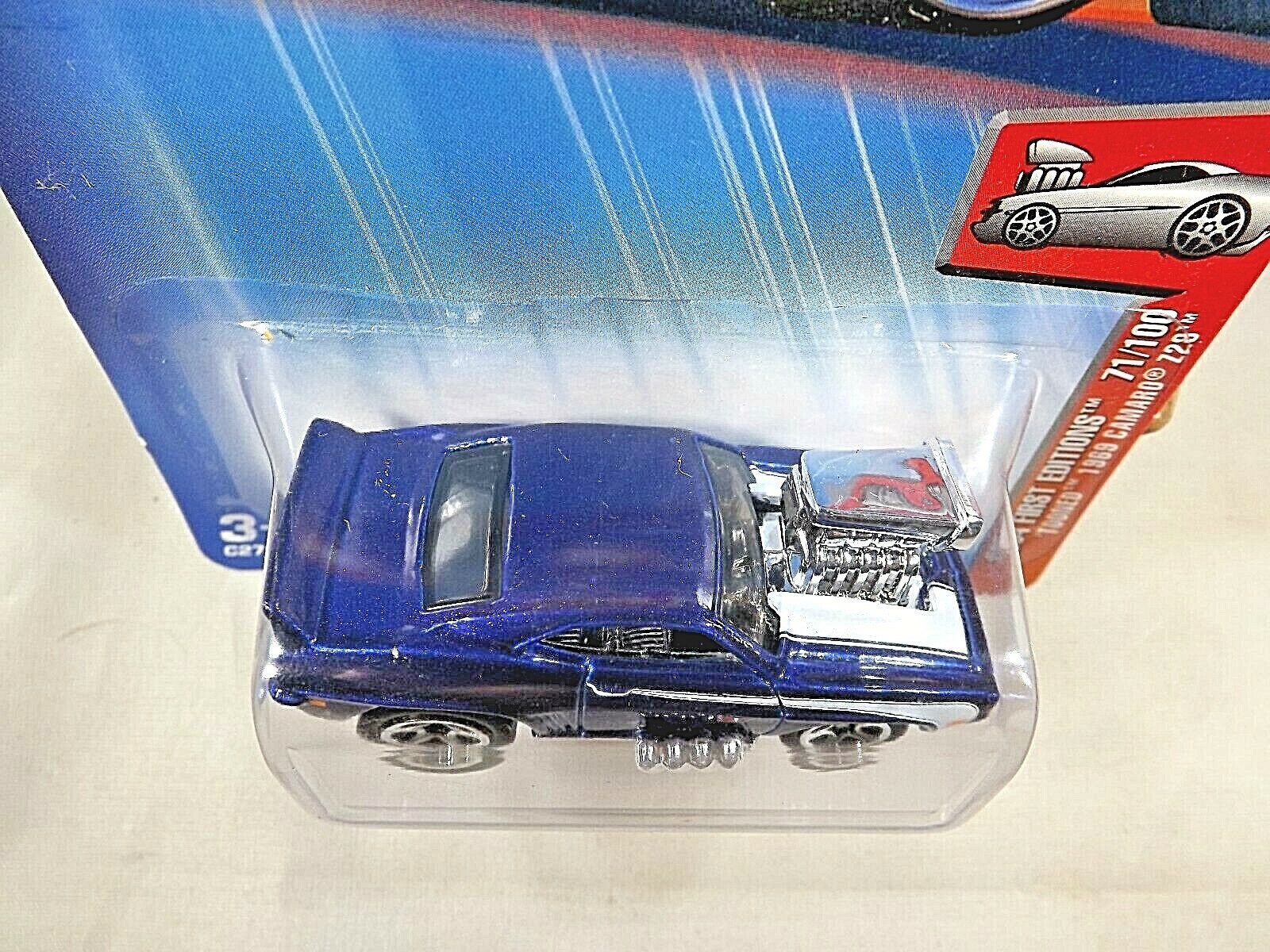 2004 Hot Wheels Kmart Exclusive #71 First Editions TOONED 1969 CAMARO Z28 Blue