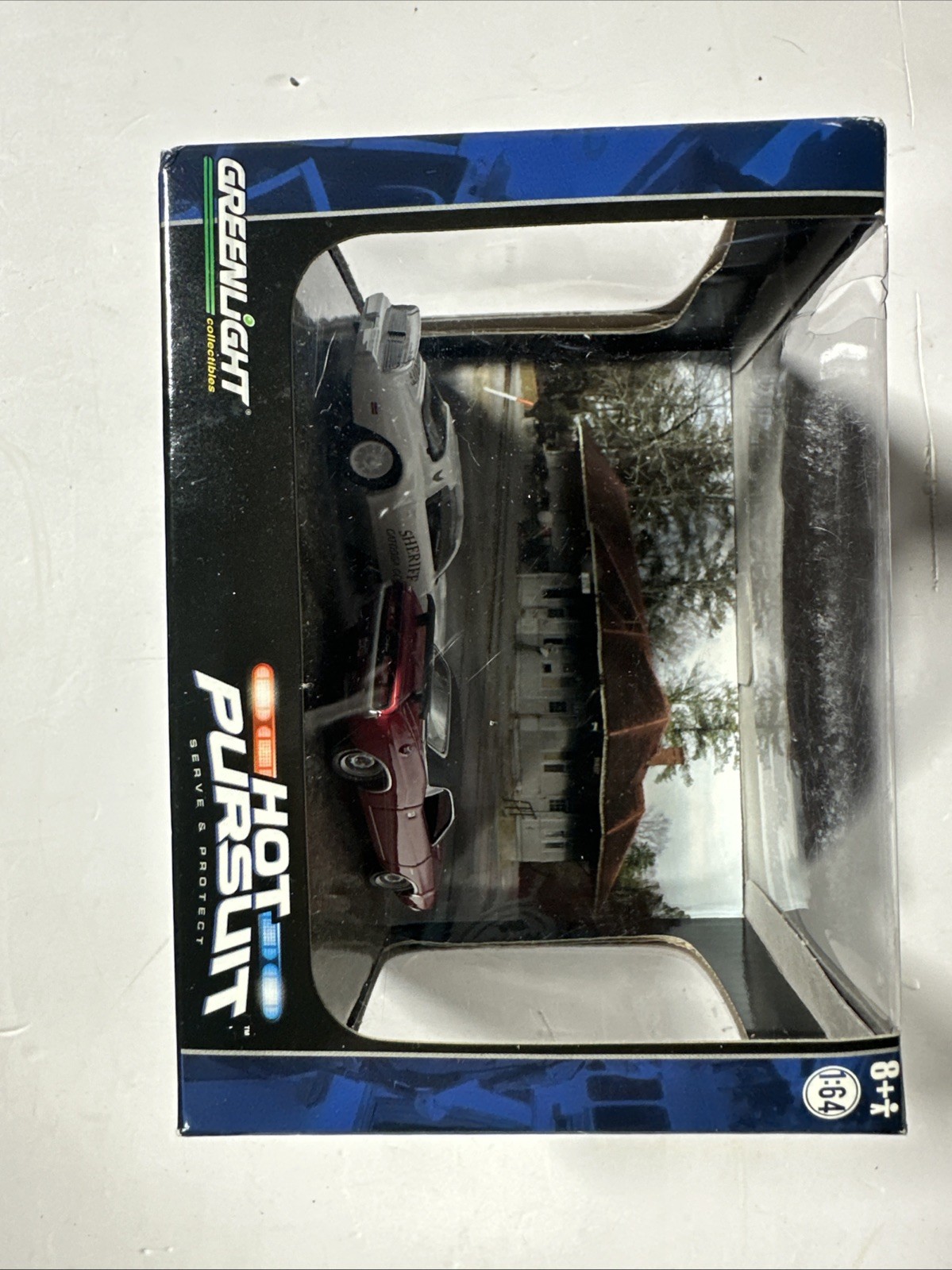 Greenlight Diorama Hot Pursuit Highway Pontiac, Trans Am And Dodge Charger 2012