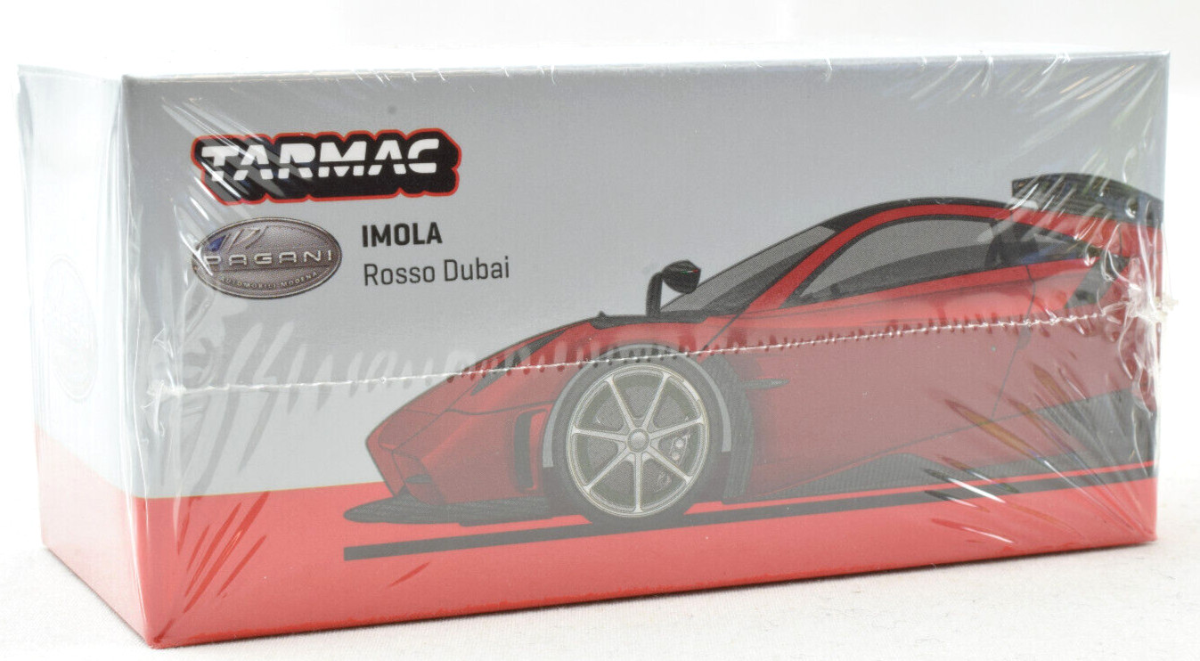 Tarmac Works GLOBAL64 Pagani Imola – Rosso Dubai 1:64 Diecast Car T64G-TL046-RE