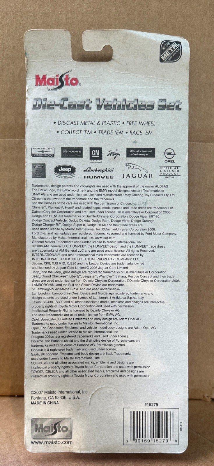 Maisto Die Cast Vehicle Set #15279 2007 5 Pack Set NEW