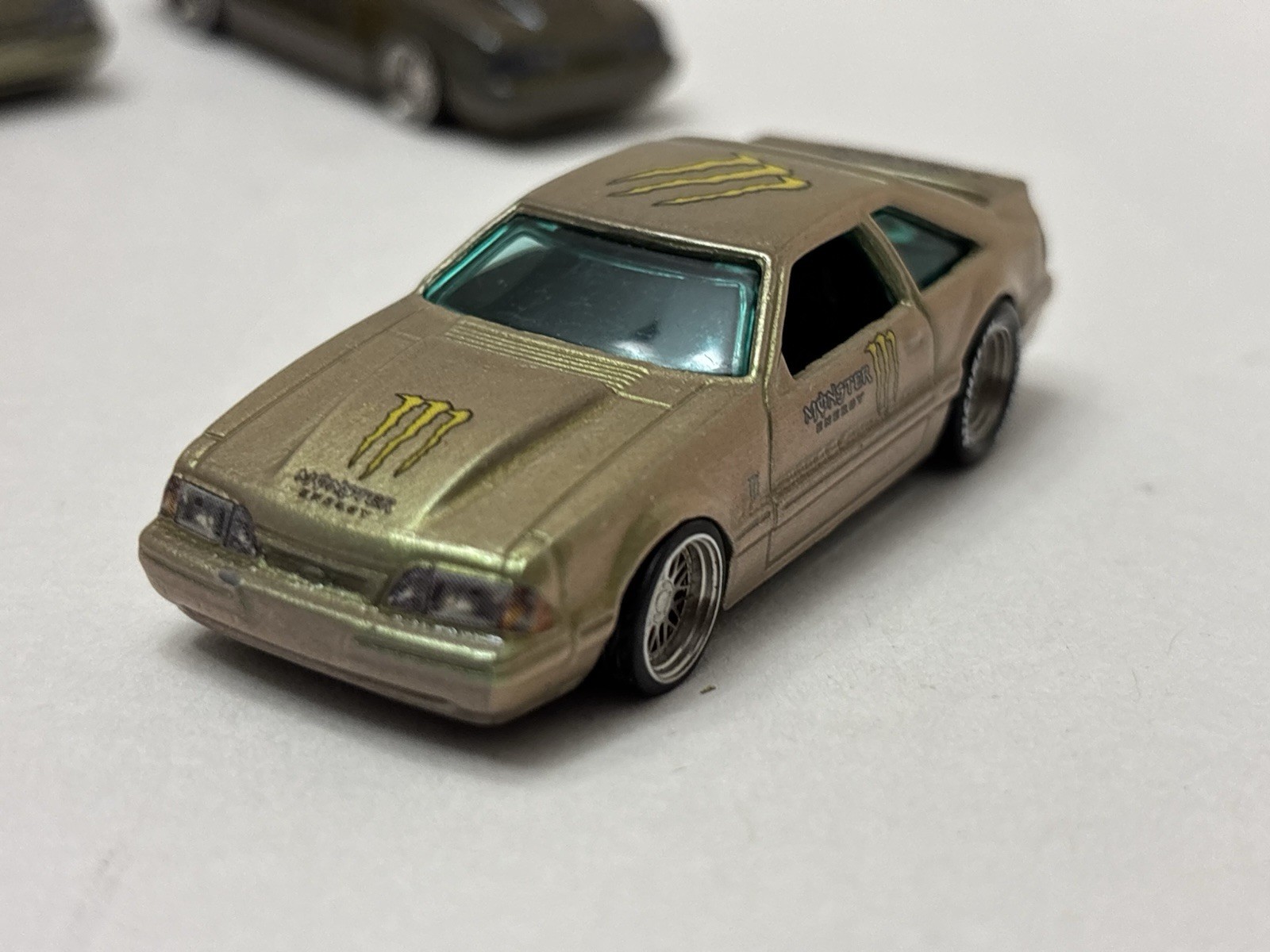 Hot Wheels FOX BODY Monster Energy 1992 Ford Mustang CUSTOMS LOT X 3 Green 🔥🏁