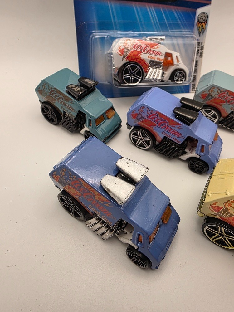 HOT WHEELS LOT OF 7 COOL ONES 2004 FIRST EDITIONS 6 IN CUSTOM COLORS #100/100