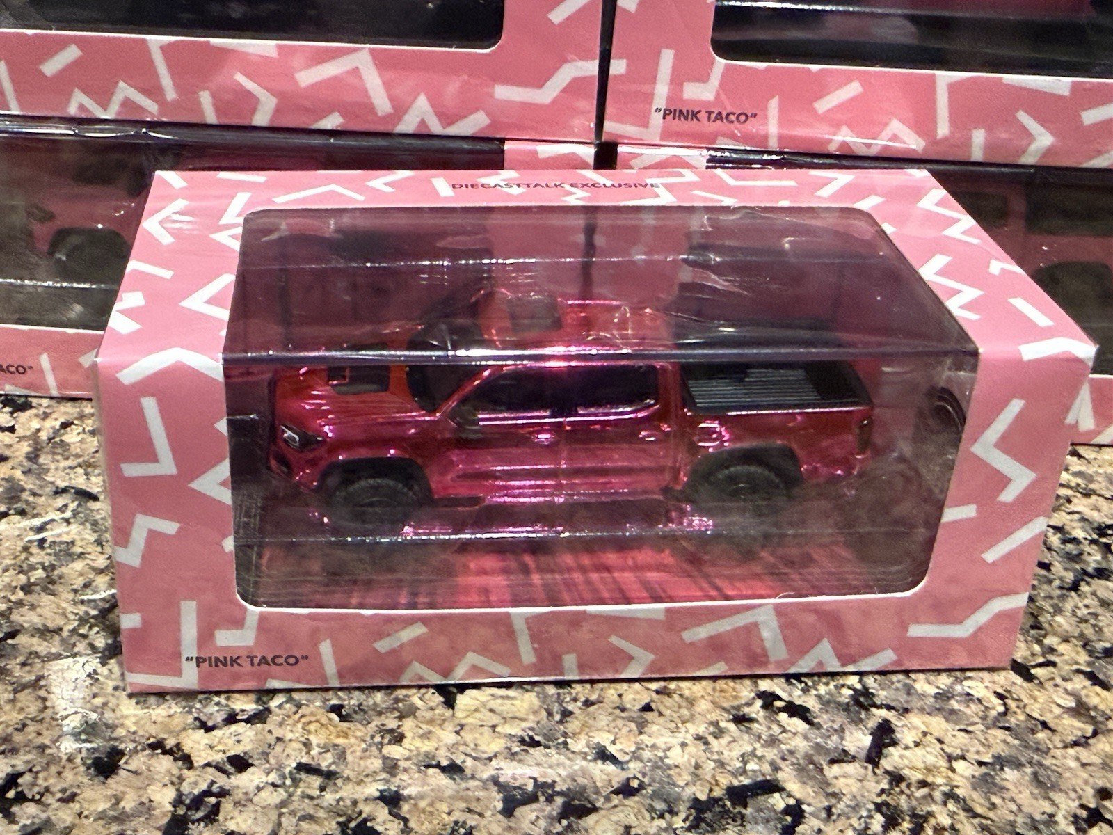 Chase 1/64 DiecastTalk Exclusive GCD Toyota Tacoma TRD PRO Pink Taco 1.0 Chase