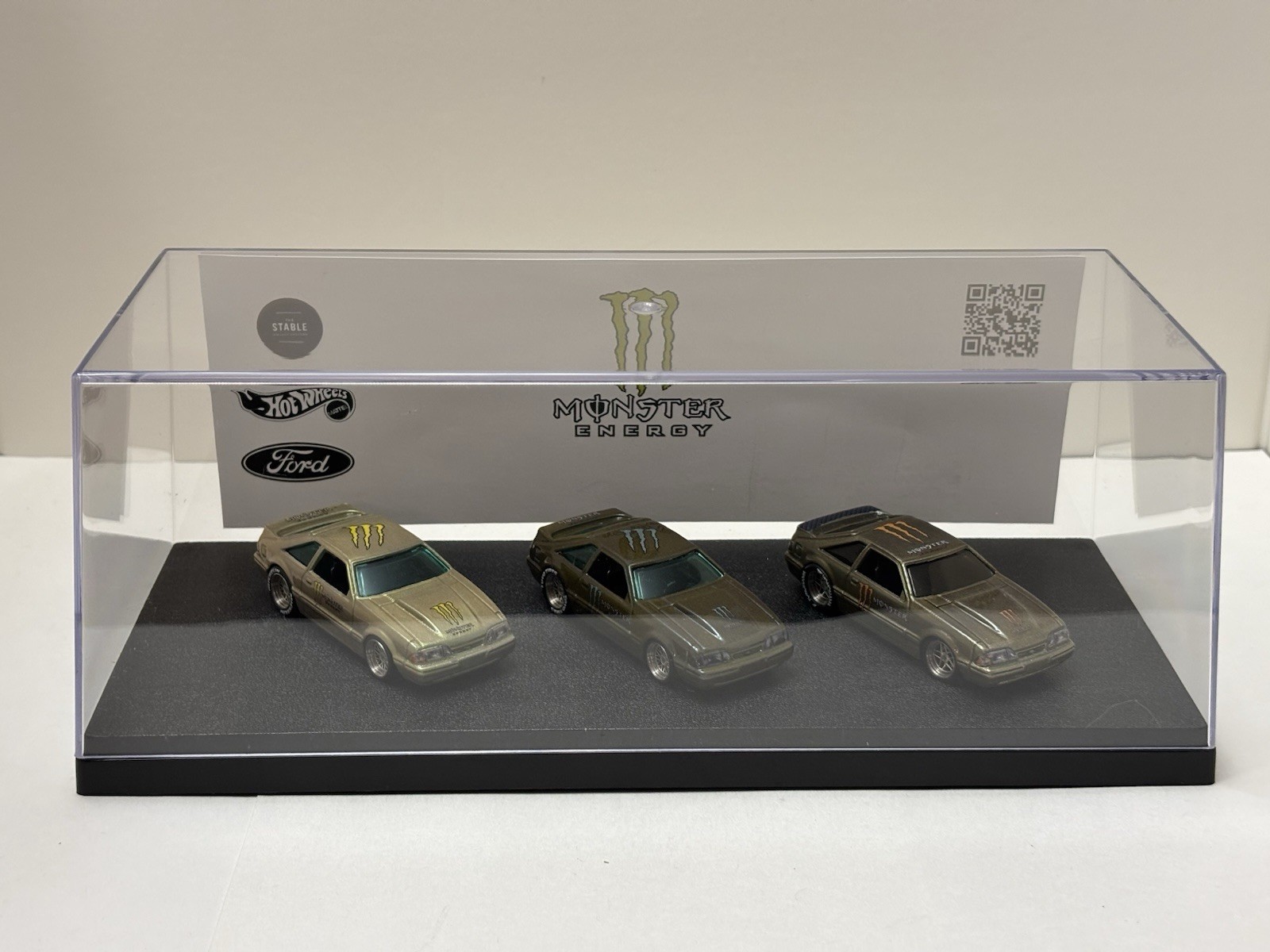 Hot Wheels FOX BODY Monster Energy 1992 Ford Mustang CUSTOMS LOT X 3 Green 🔥🏁