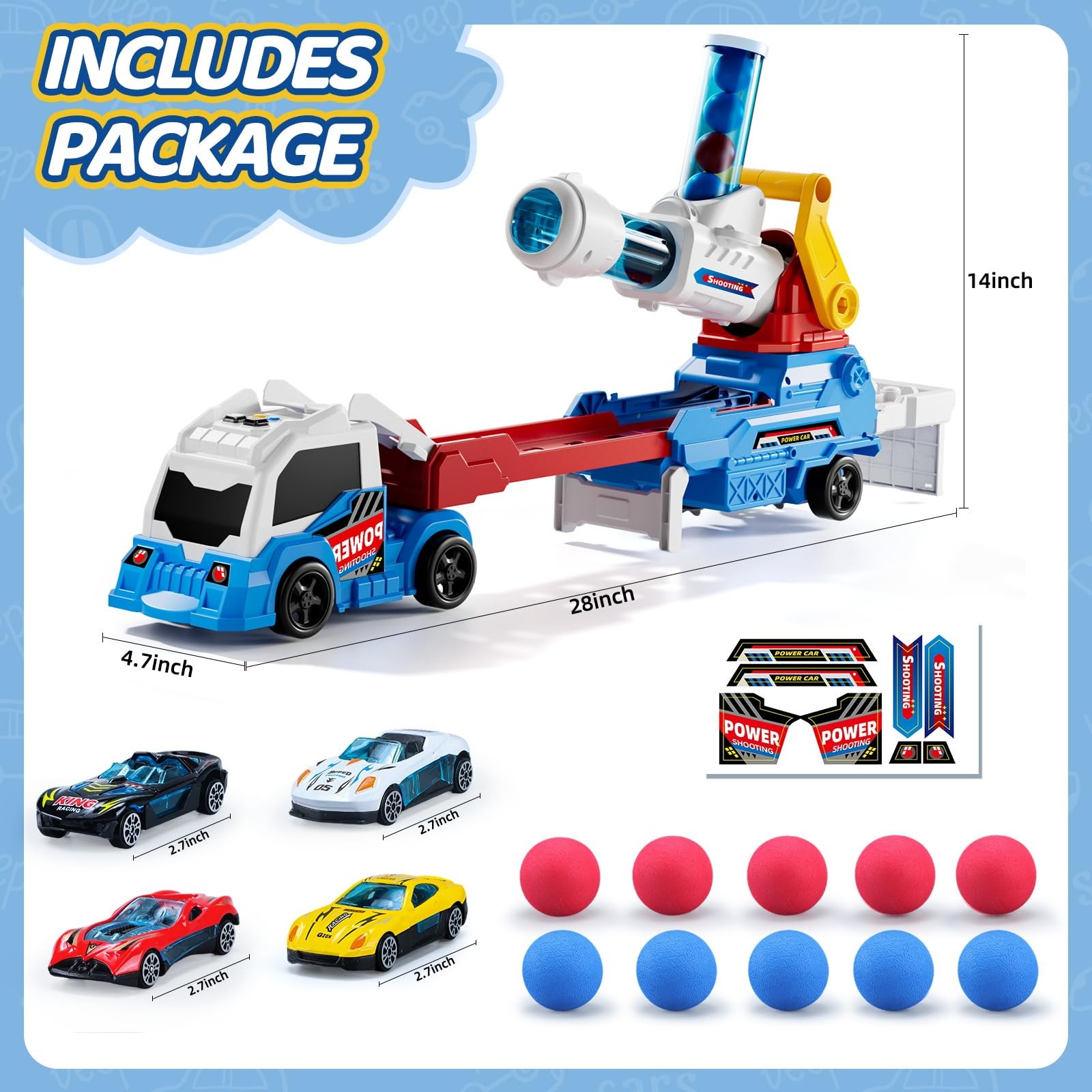 Boy Toys Age 3 4 5 6 Year Old Boy Gifts for Kids Gifts Toy Trucks with Light …