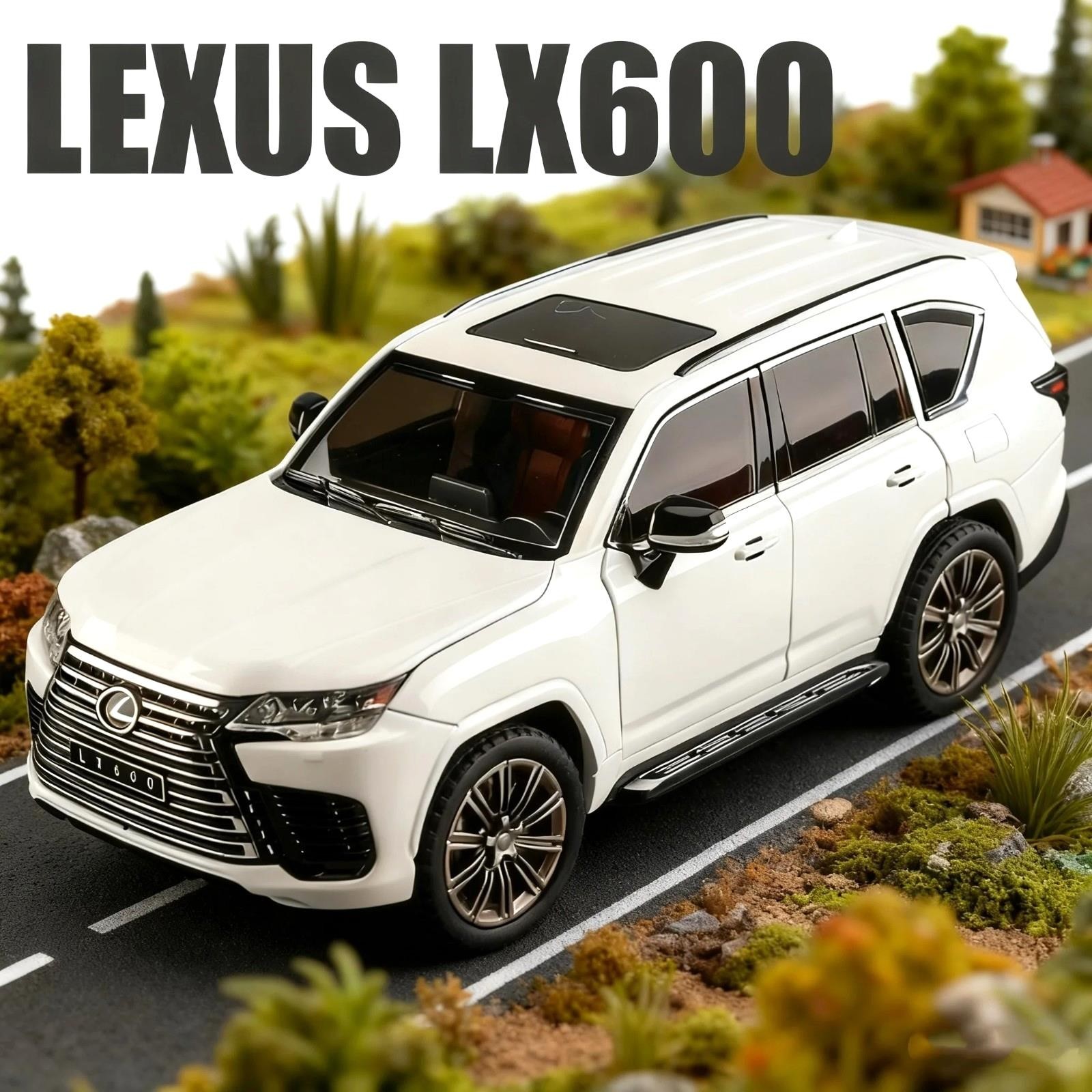 1:24 LEXUS LX600 SUV Alloy Diecast Car Model Sound & Light Gift Toy Vehicle NEW