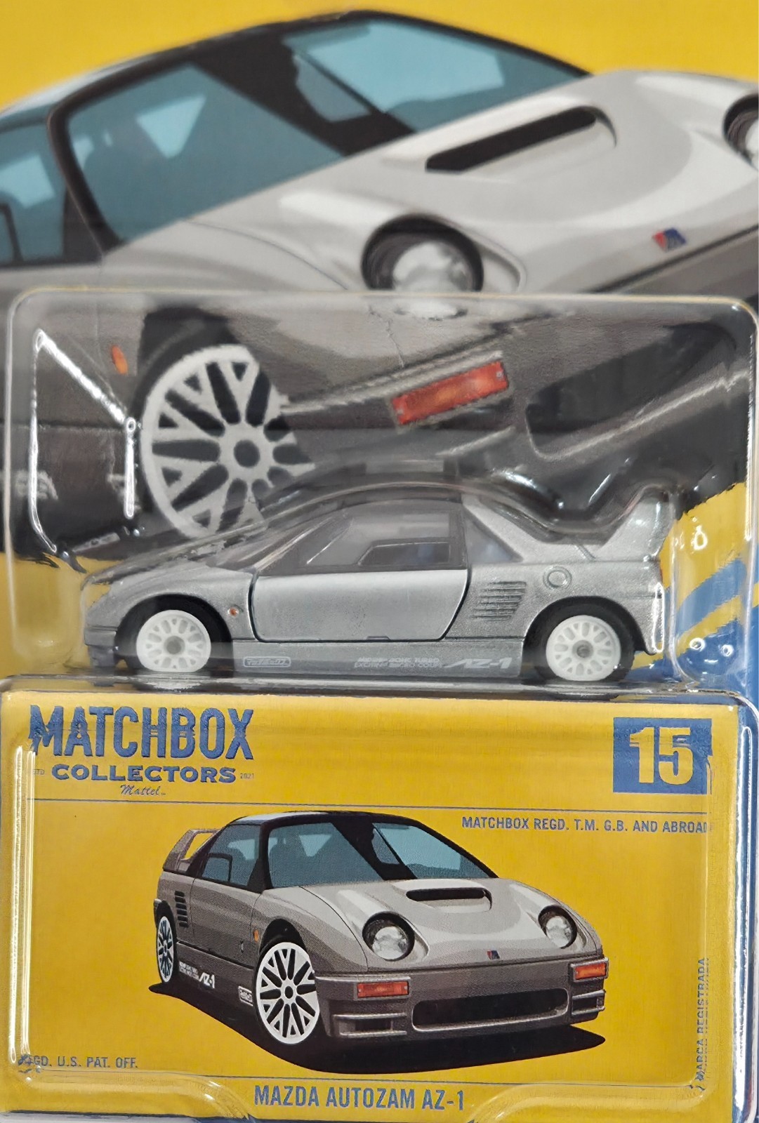 Mazda Autozam AZ-1 15/20 COLLECTORS SERIES Matchbox 2026 JJV96 silver GULLWING