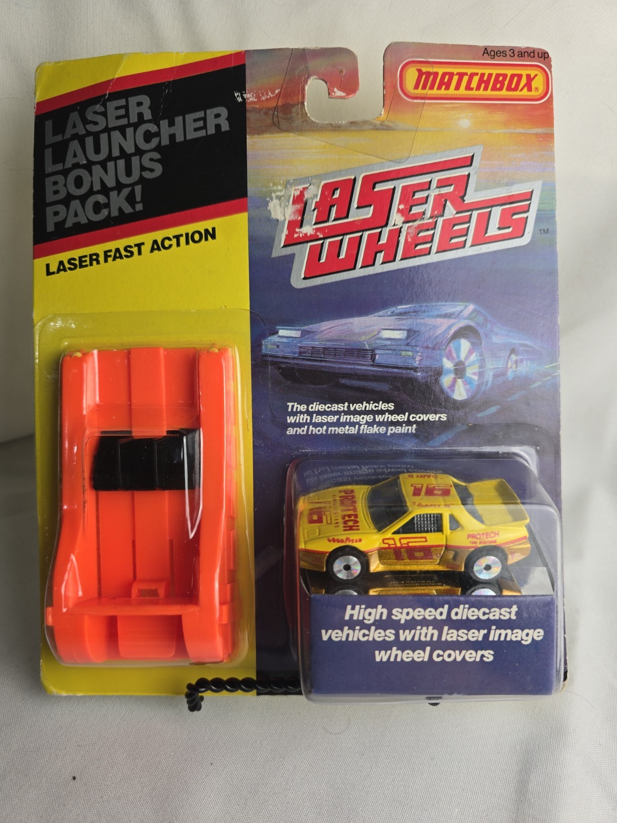 Vintage Matchbox Laser Wheels Protech Pontiac 16 With Launcher New In Box 1988